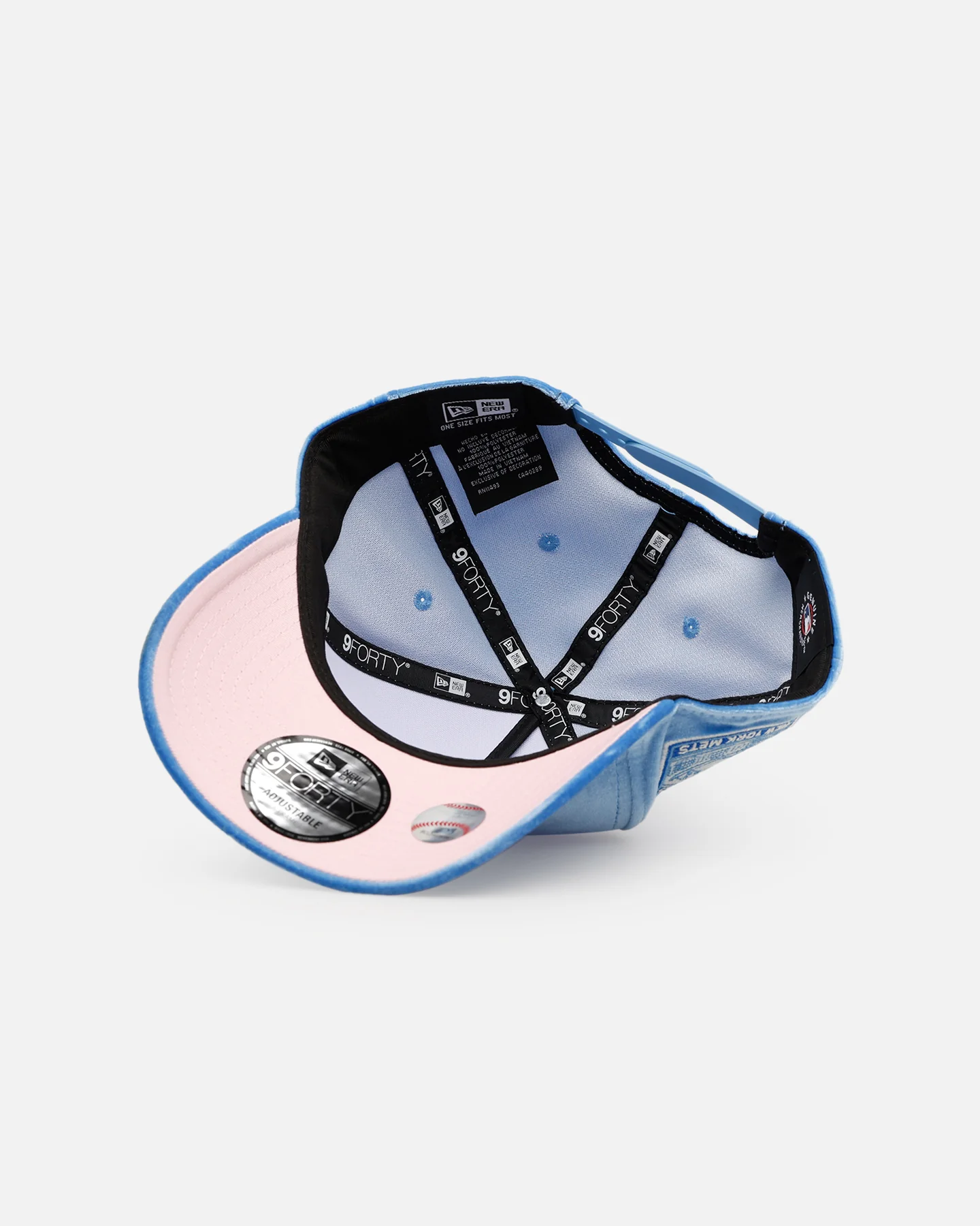 New Era New York Mets 'Sky Velvet' 9FORTY A-Frame Snapback Sky Blue - Image 6