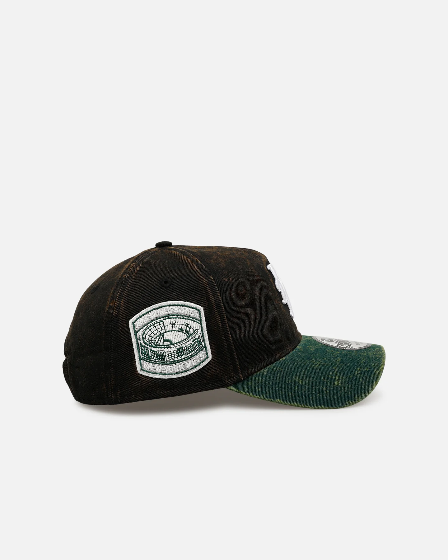 New Era New York Mets 'Washed Green 2.0' 9FORTY A-Frame Snapback Black/Green - Image 3