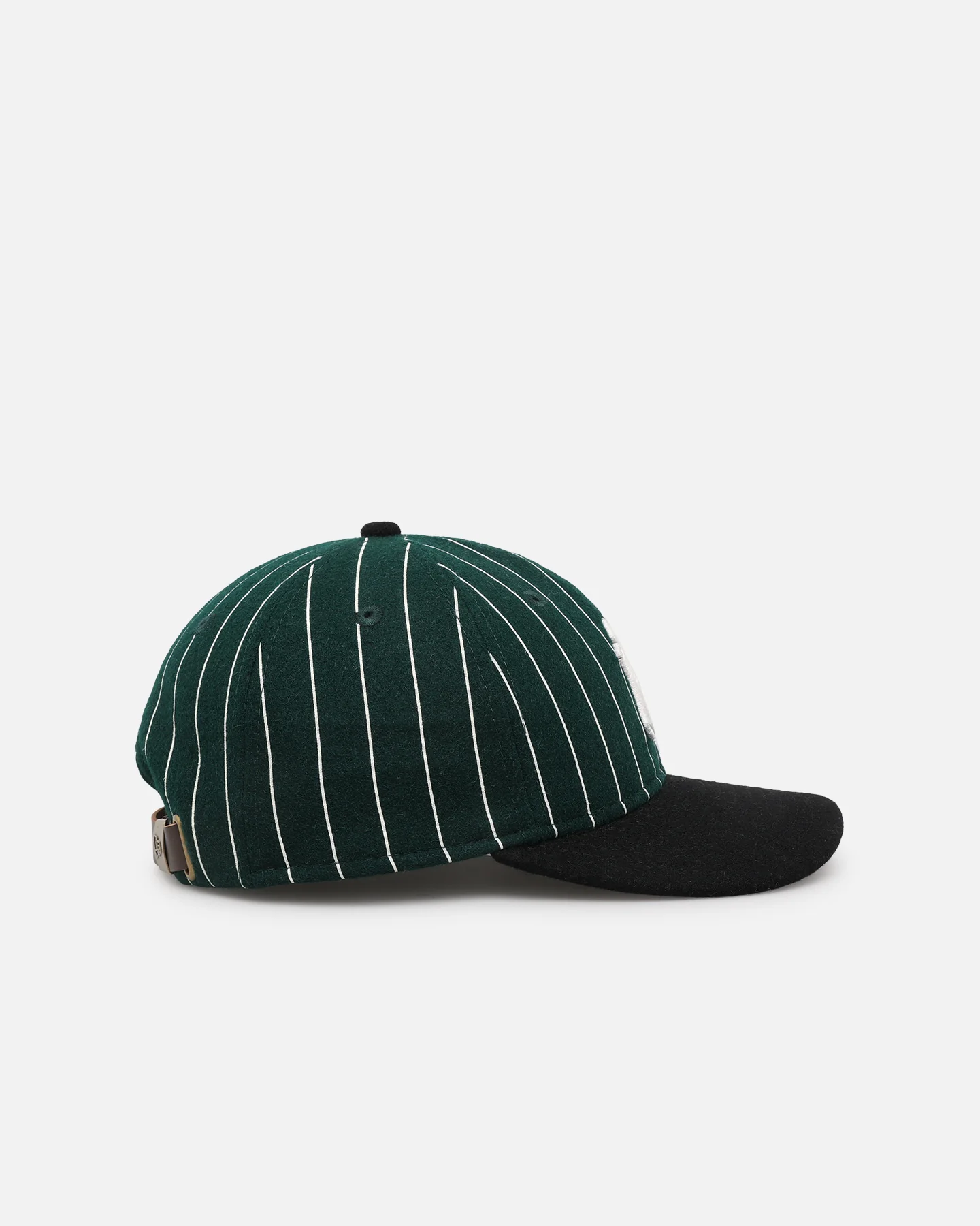 New Era New York Yankees 9FIFTY Retro Melton Pinstripe Strapback Dark Green/Black - Image 4