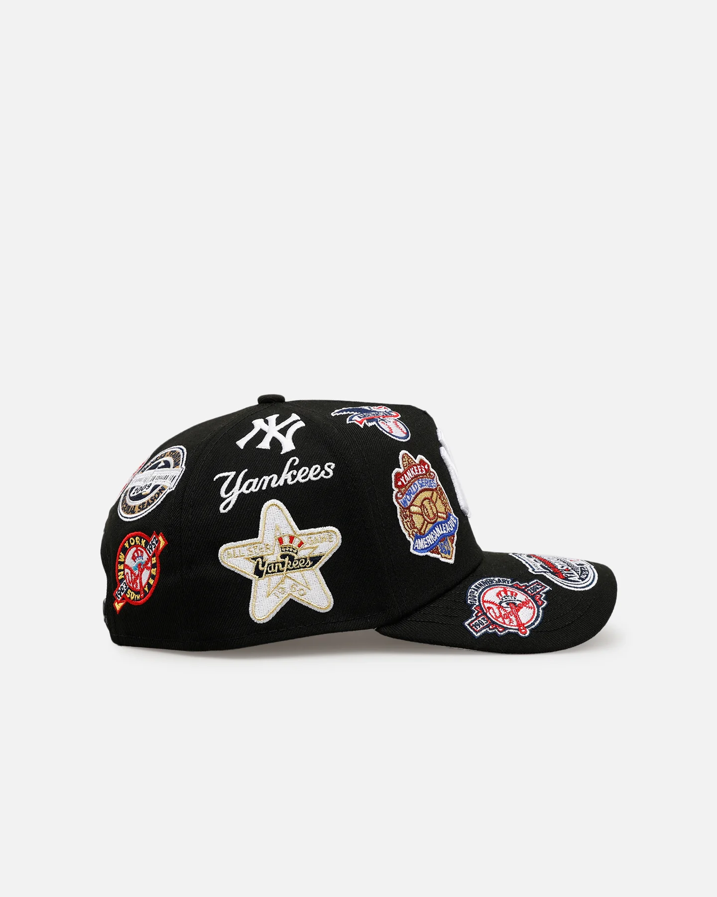 New Era New York Yankees 'All Over Embroidery' 9FORTY A-Frame Snapback Black - Image 3