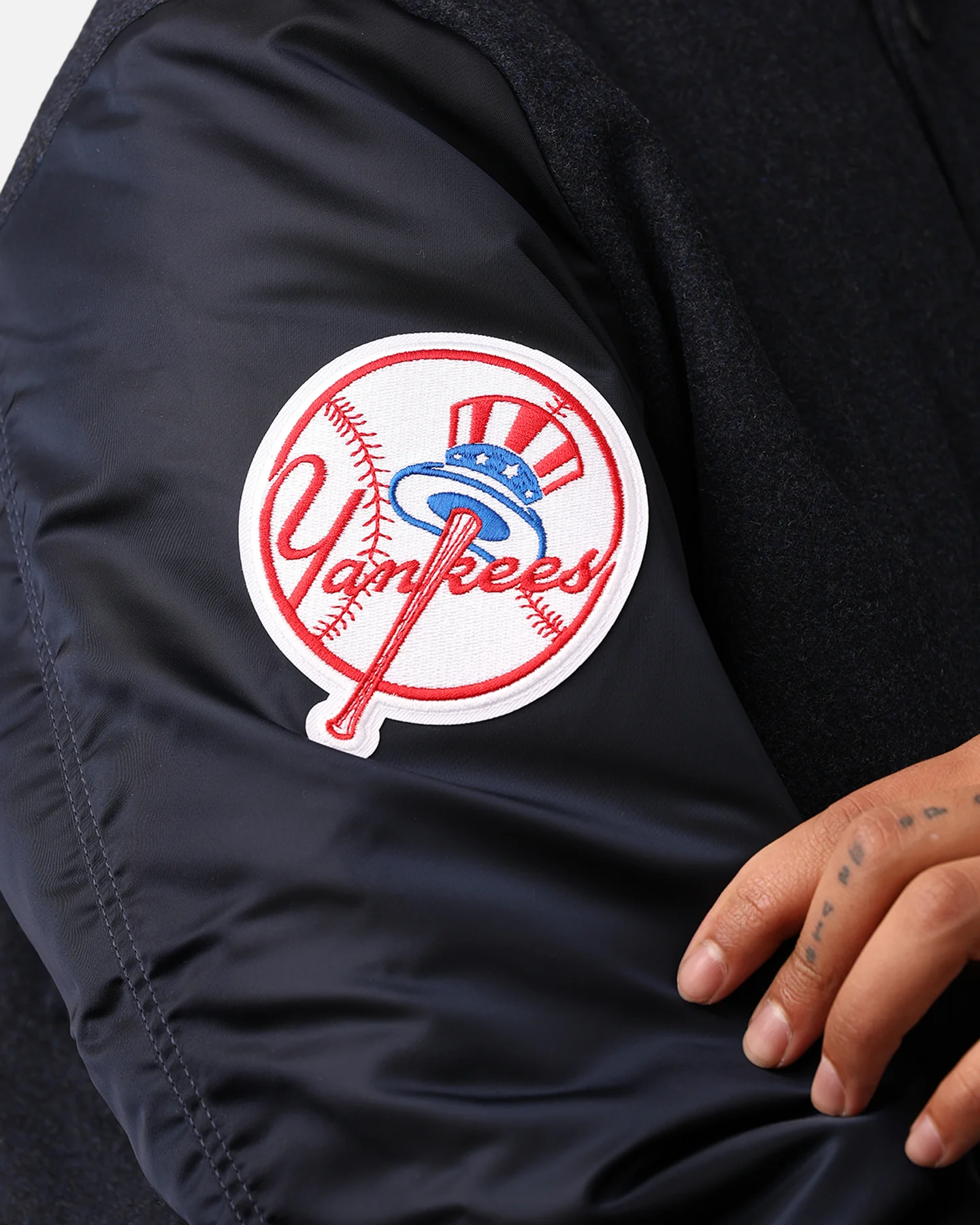 New Era New York Yankees Alpha Industries MA-1 Wool Varsity Jacket Navy - Image 8