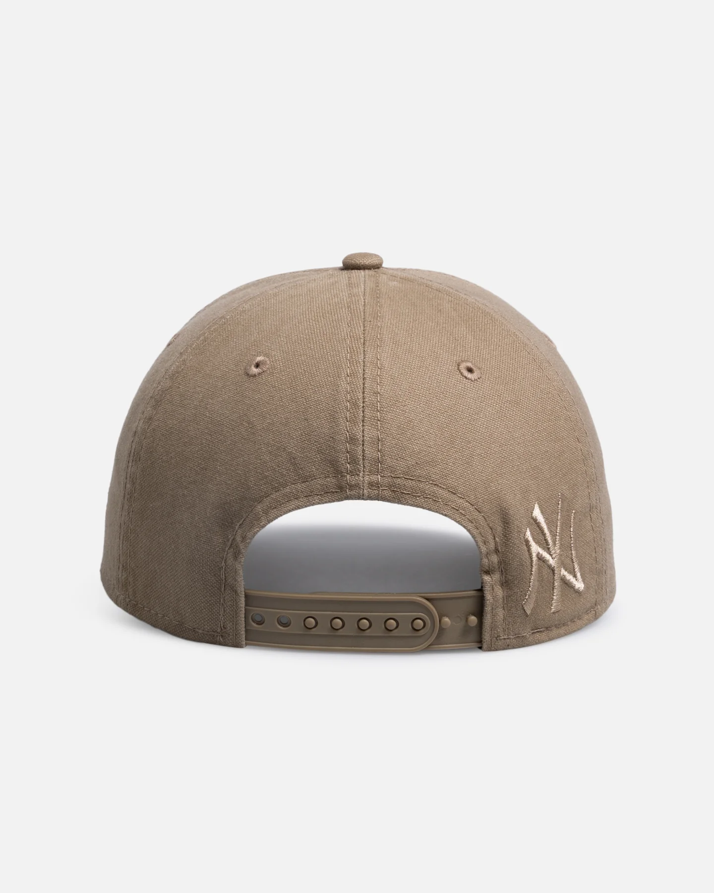 New Era New York Yankees 'Applique Distressed' 9FORTY A-Frame Snapback Beige/Khaki - Image 2