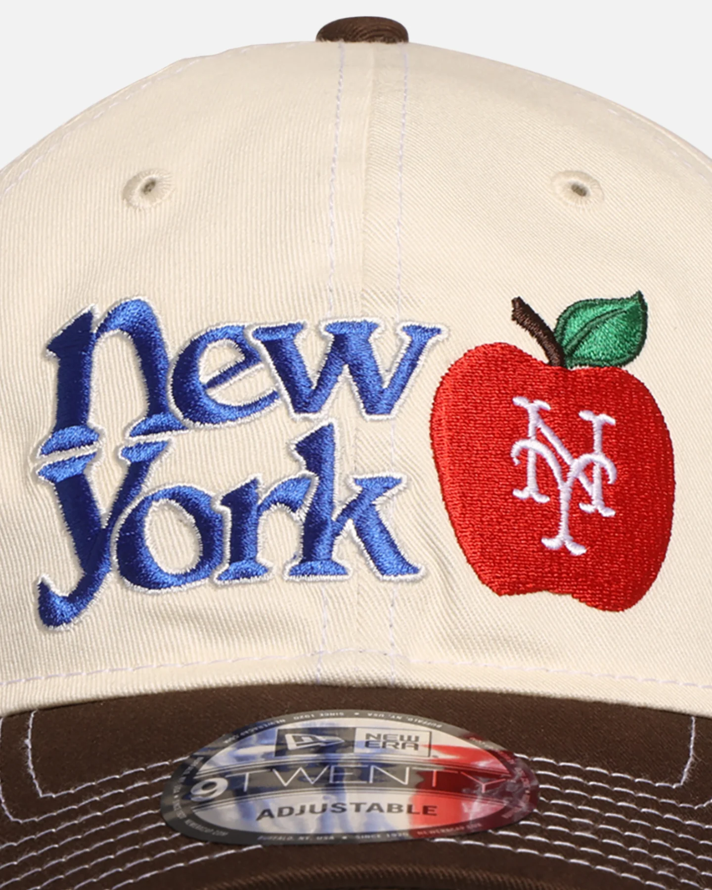 New Era New York Yankees ' Big Apple' 9TWENTY Strapback White/Navy - Image 5
