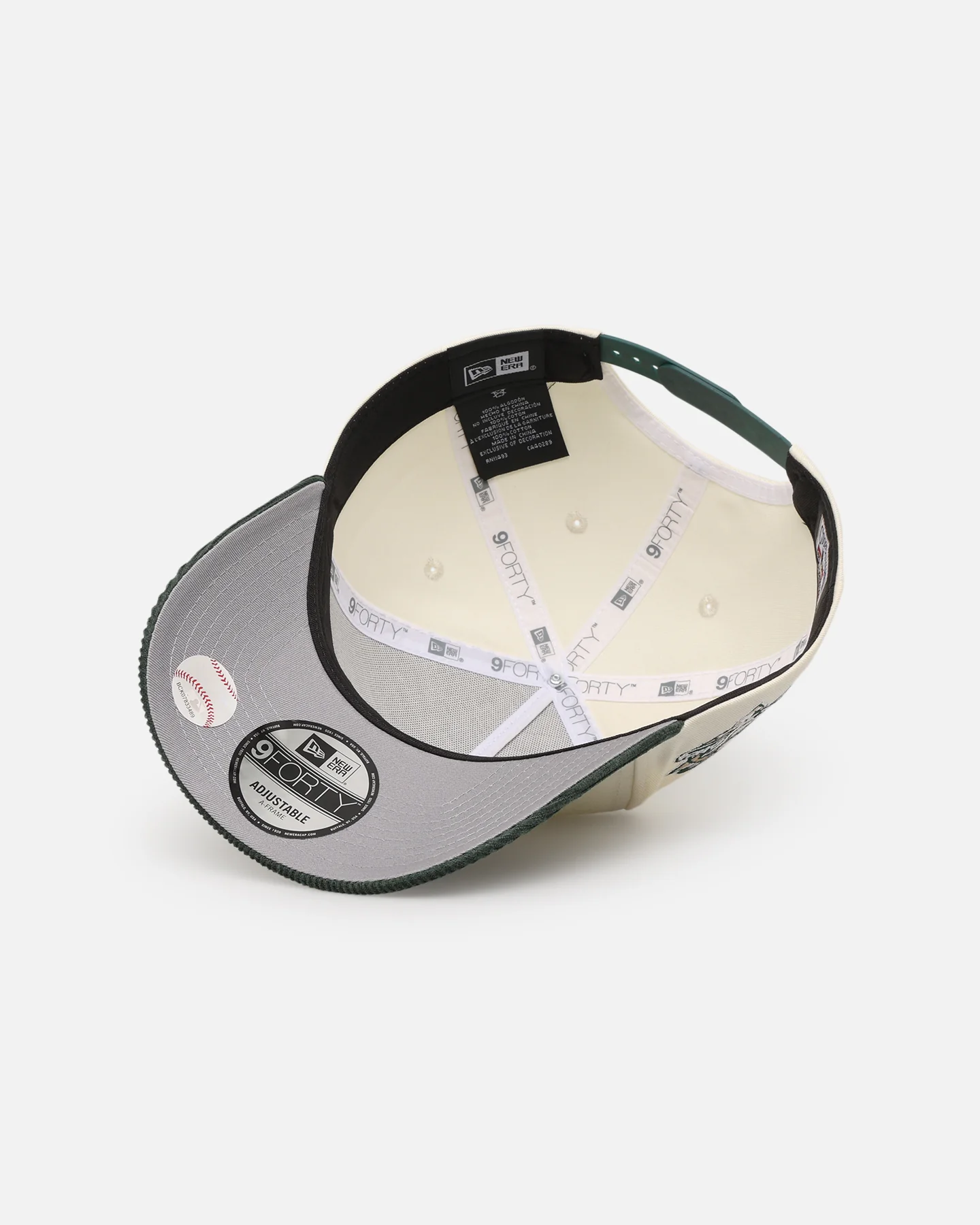 New Era New York Yankees 'Chrome White Green' Corduroy Visor 9FORTY A-Frame Snapback Chrome - Image 6