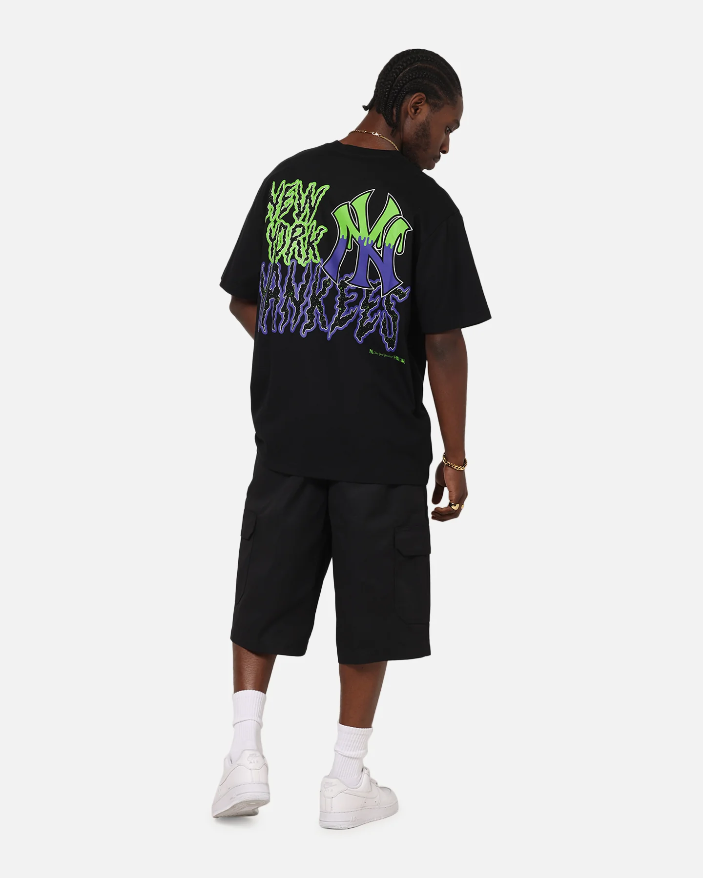 New Era New York Yankees Drip T-Shirt Black - Image 3