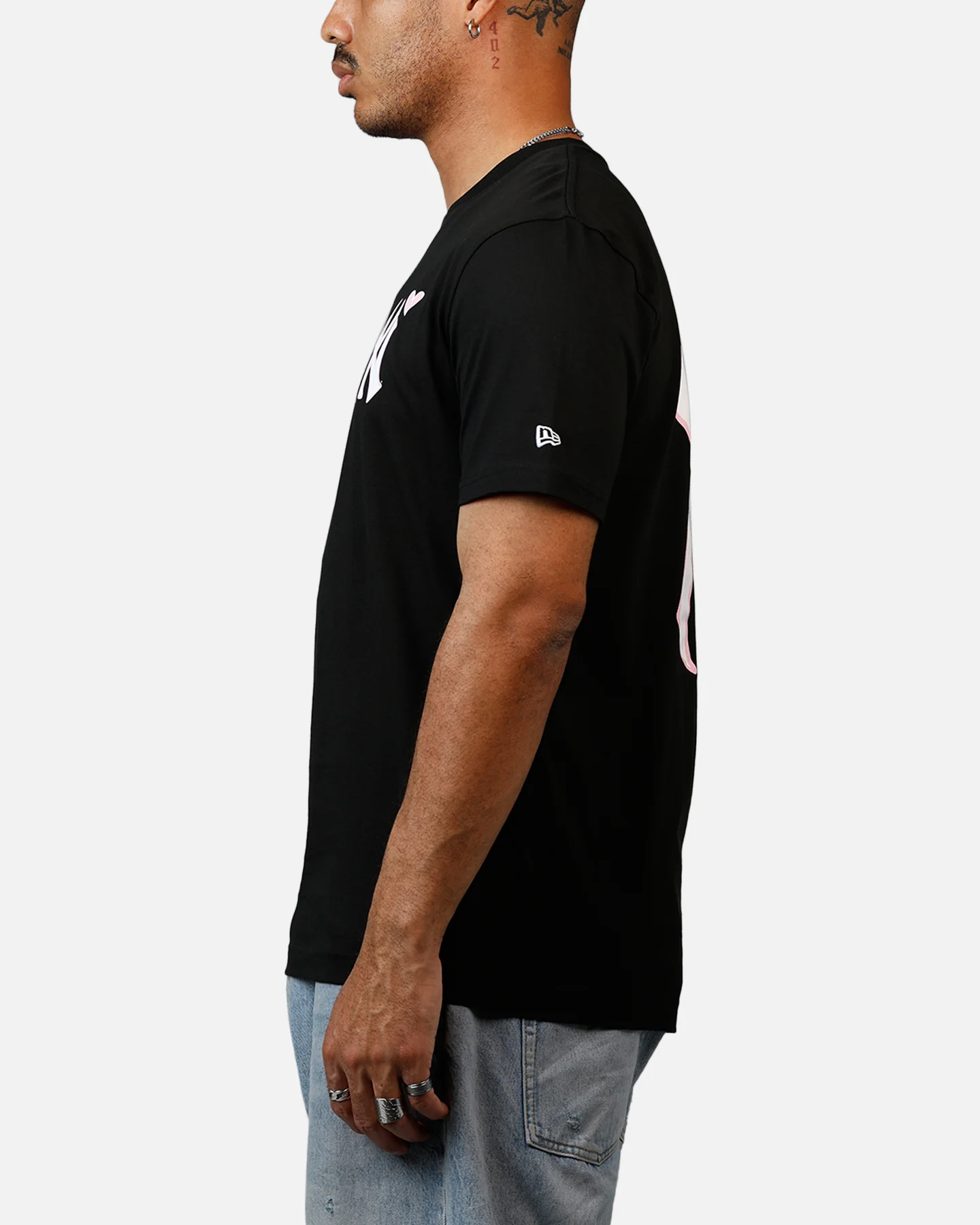 New Era New York Yankees Heart T-Shirt Black - Image 5