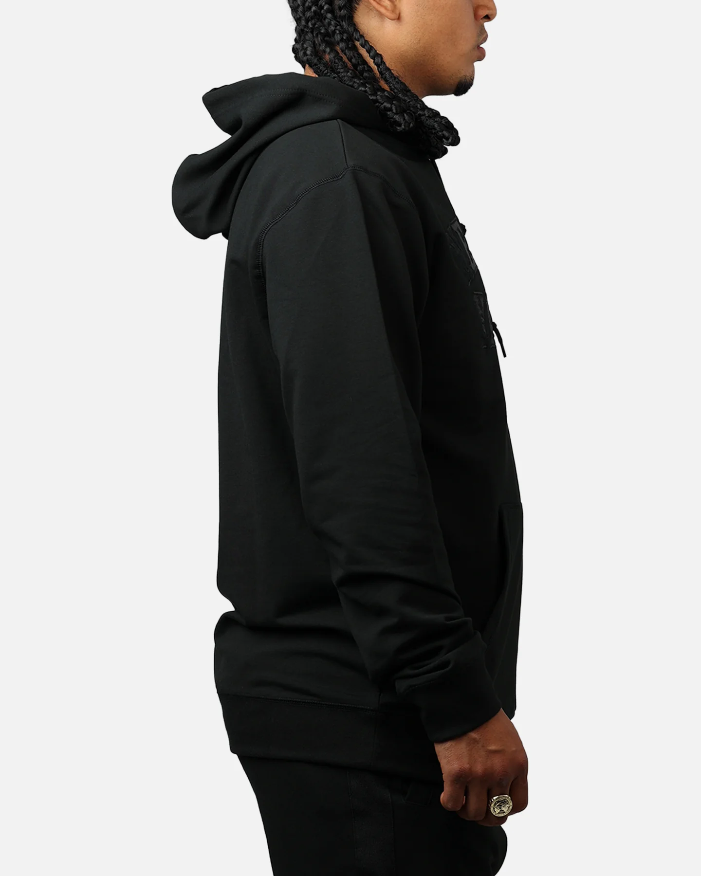 New Era New York Yankees Logo Select Hoodie Black/Black - Image 4