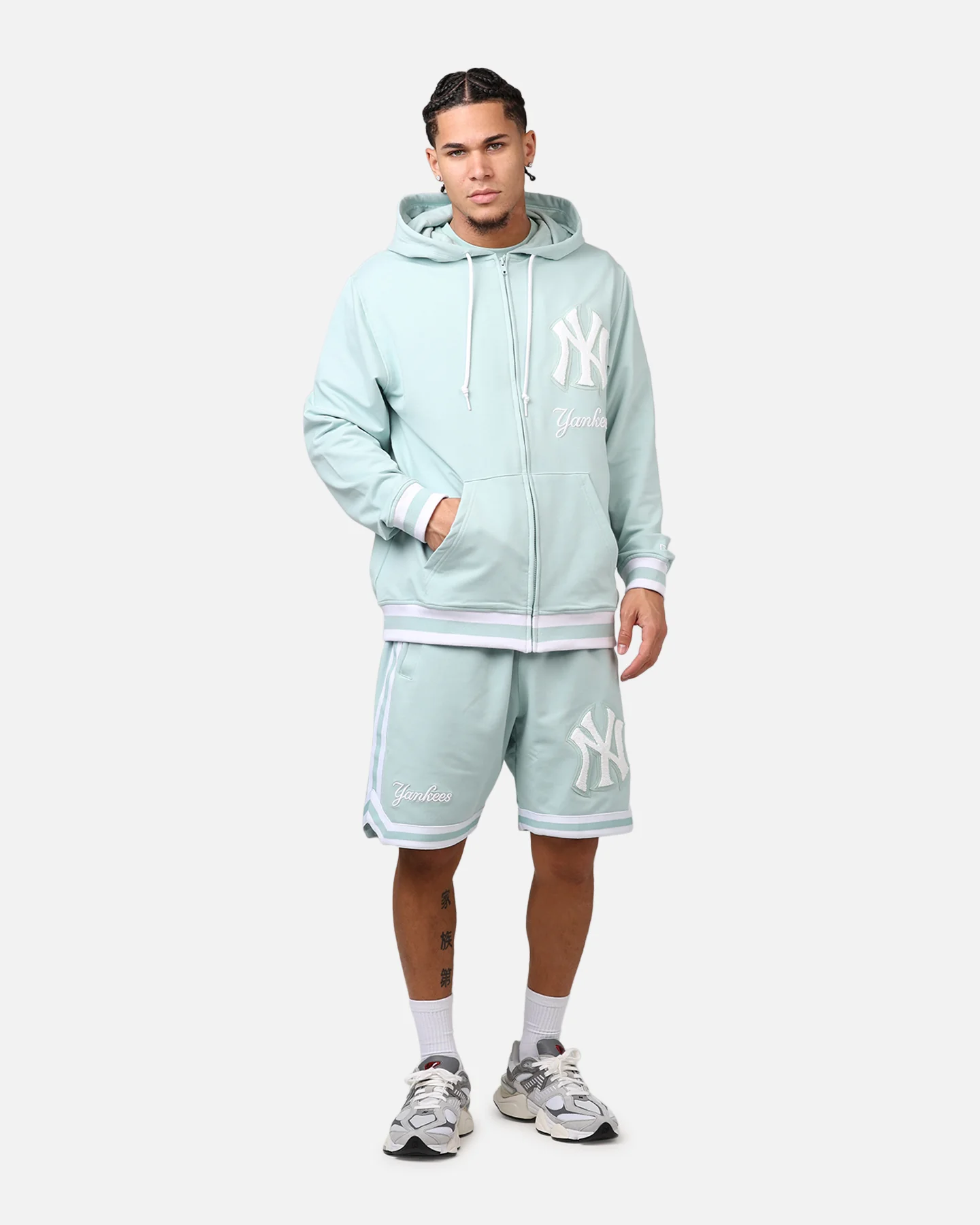 New Era New York Yankees 'Logo Select Mint' Full Zip Hoodie Mint/White - Image 2