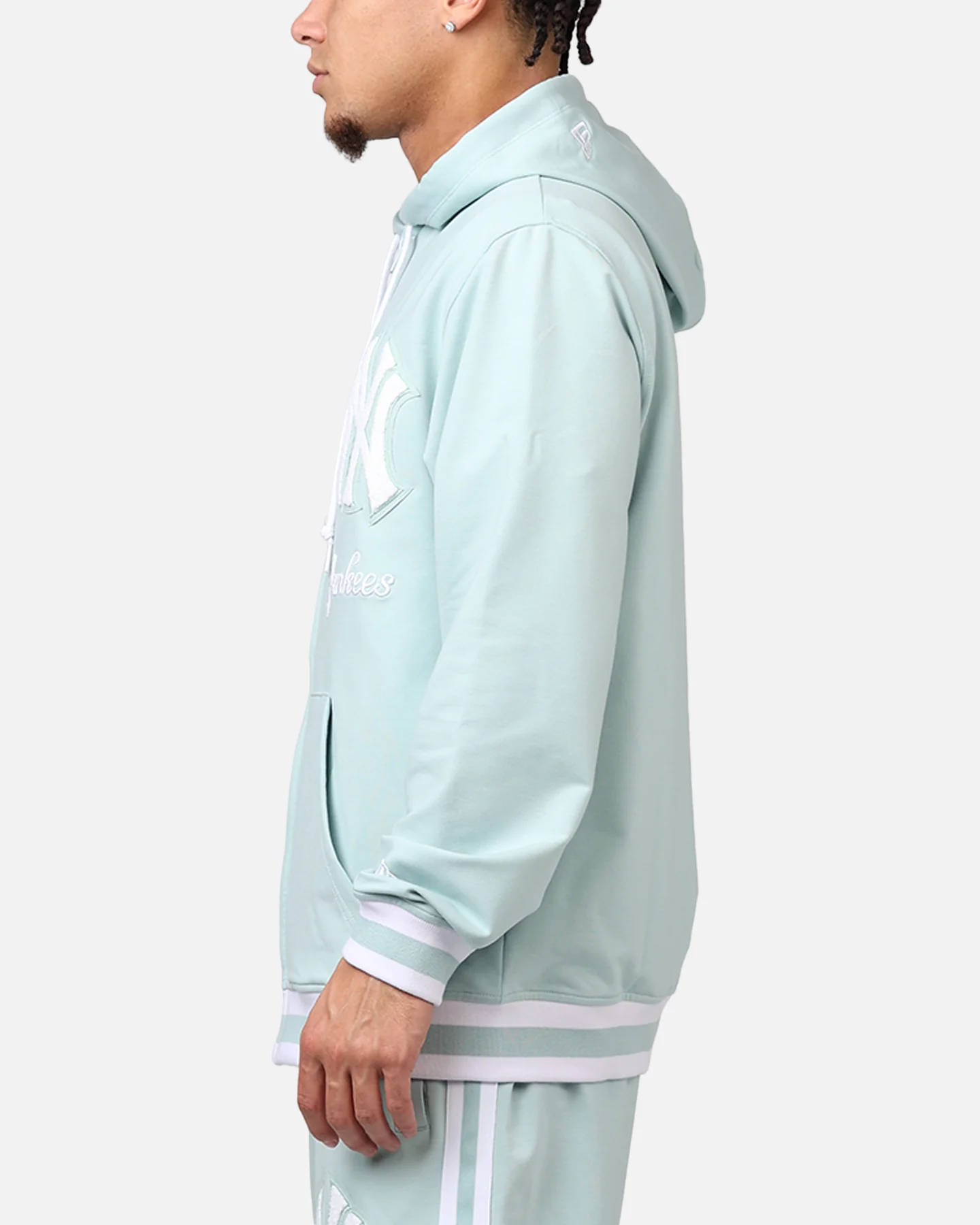 New Era New York Yankees 'Logo Select Mint' Full Zip Hoodie Mint/White - Image 4