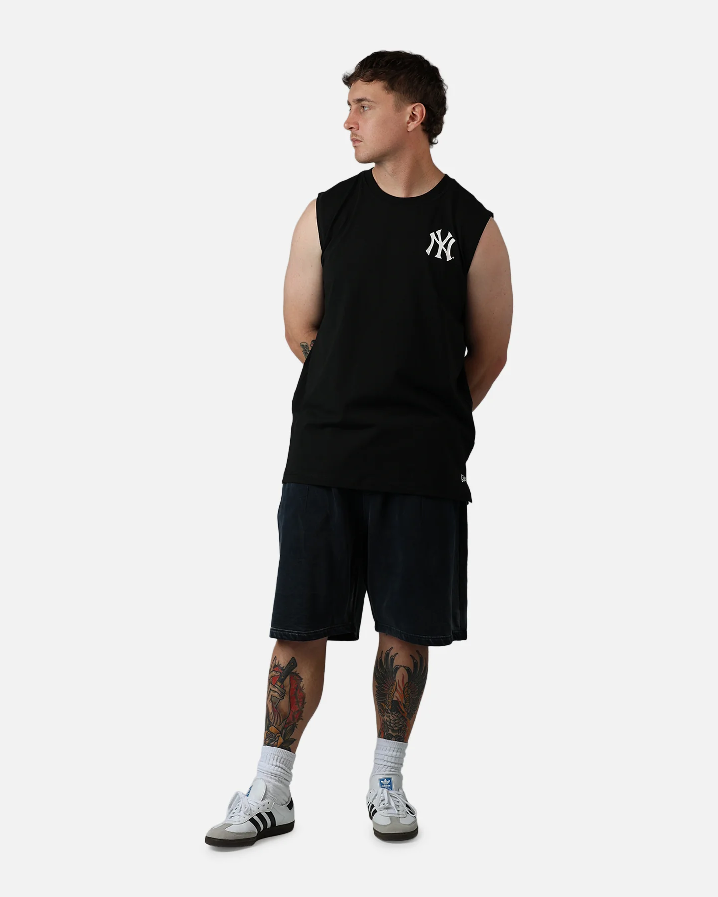 New Era New York Yankees Muscle T-Shirt Black - Image 3
