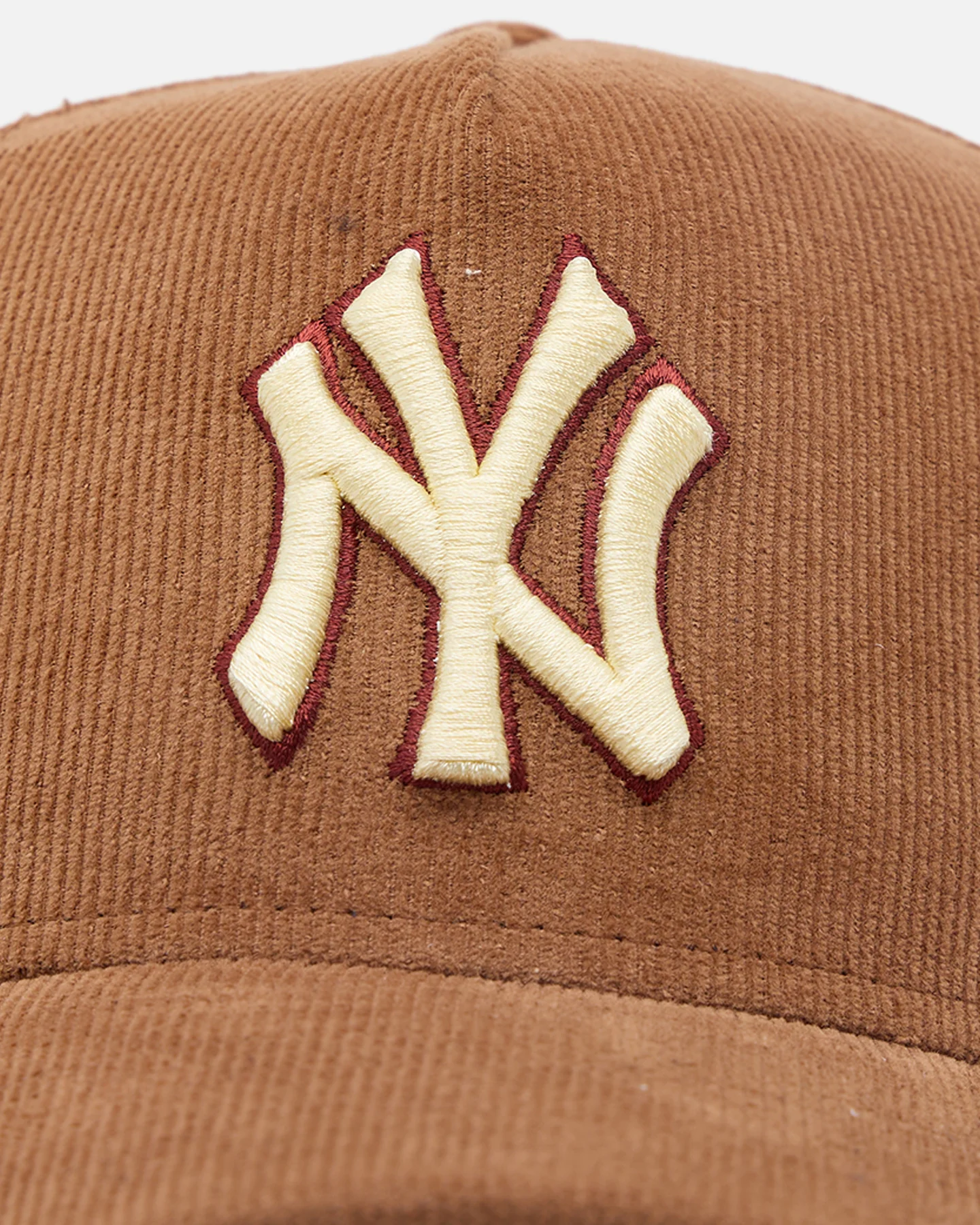 New Era New York Yankees 'Ornamental Corduroy' 9FORTY A-Frame Snapback Tan - Image 6