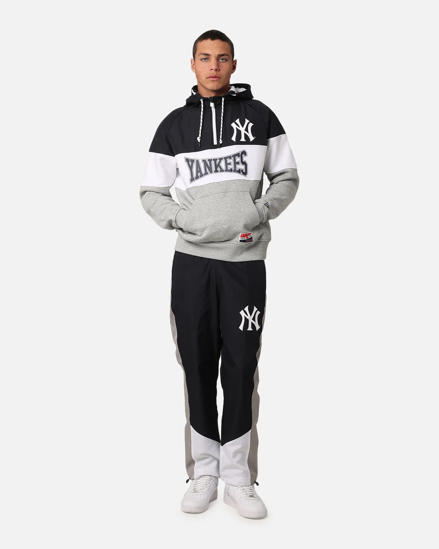New Era New York Yankees Quarter Zip Hoodie Navy - Image 2