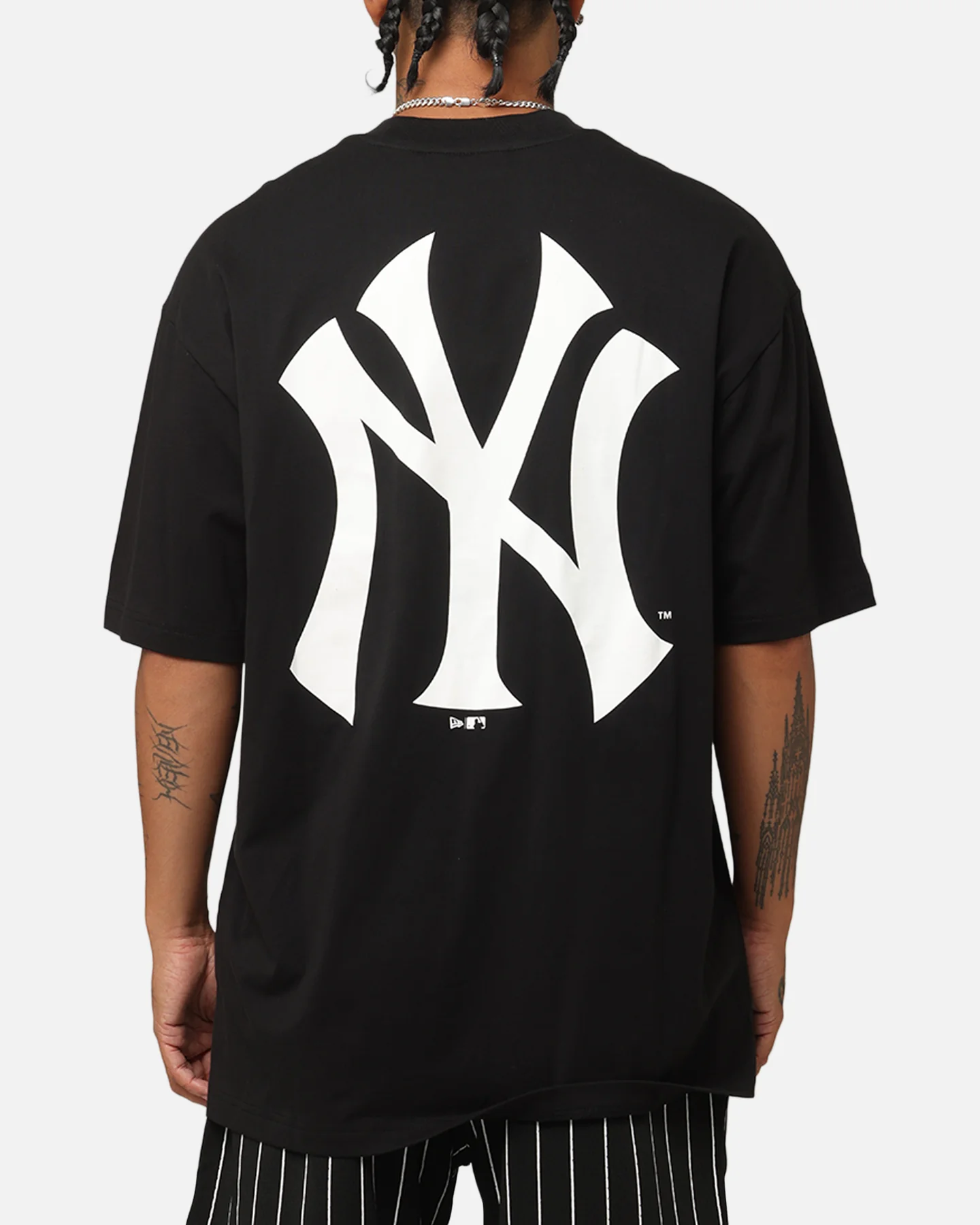 New Era New York Yankees Rose Oversized T-Shirt Black - Image 2