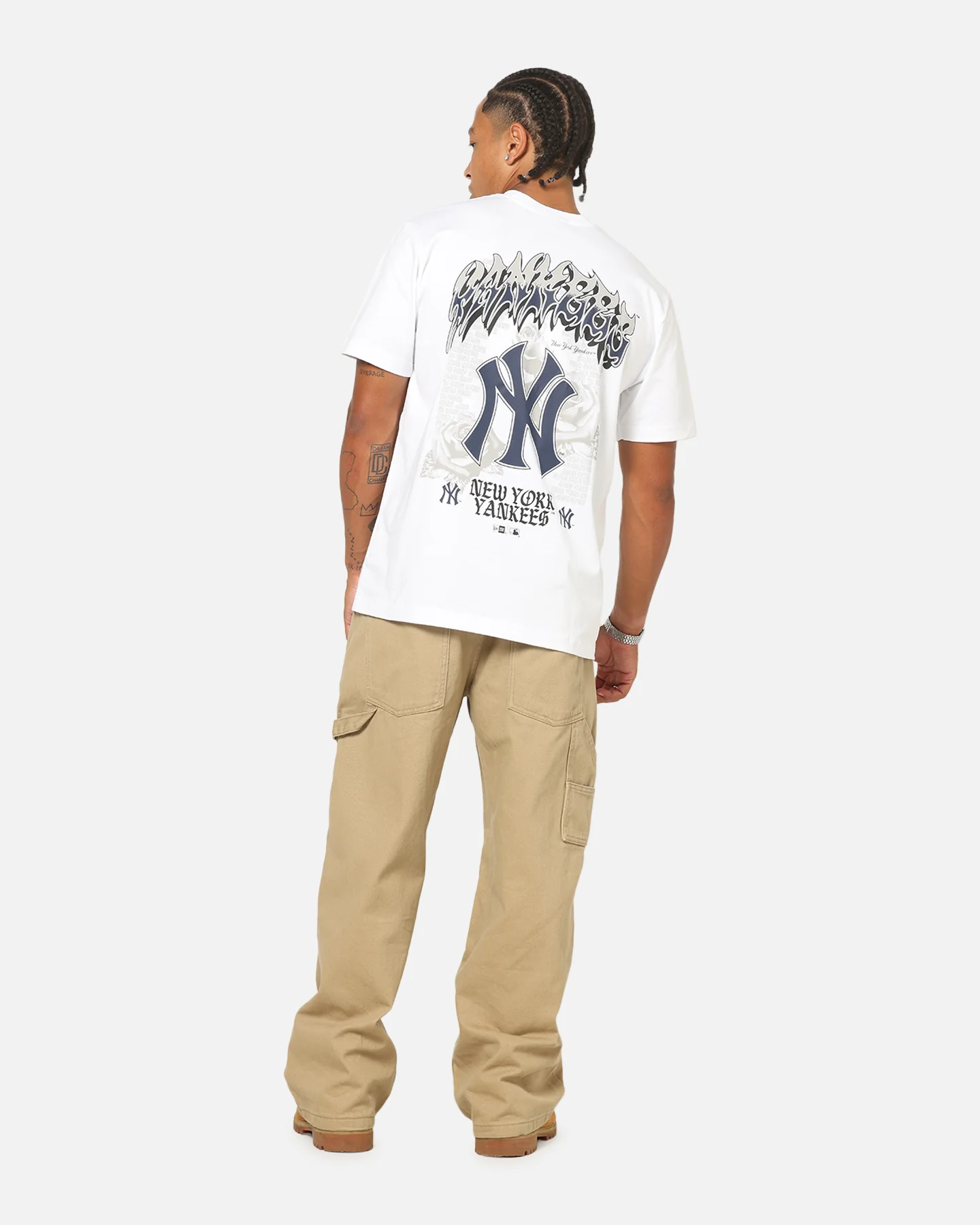 New Era New York Yankees Rose Oversized T-Shirt White - Image 3