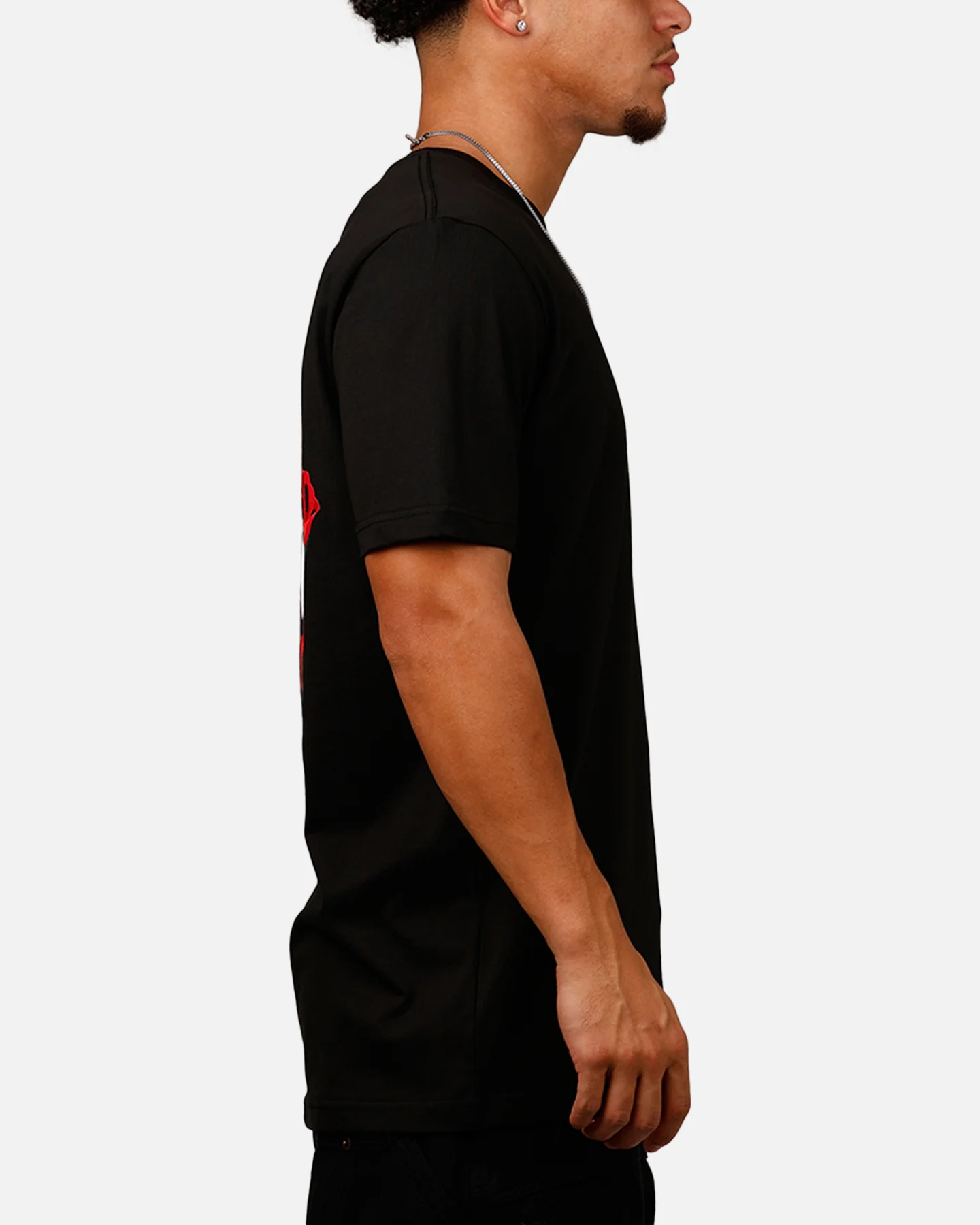 New Era New York Yankees Rose T-Shirt Black/Red - Image 4