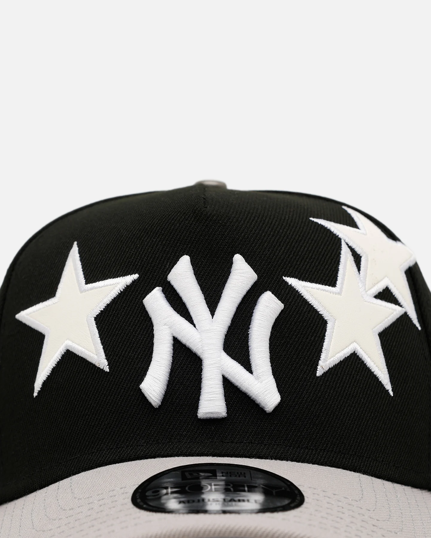 New Era New York Yankees 'Stars' 9FORTY A-Frame Snapback Black/Grey - Image 5