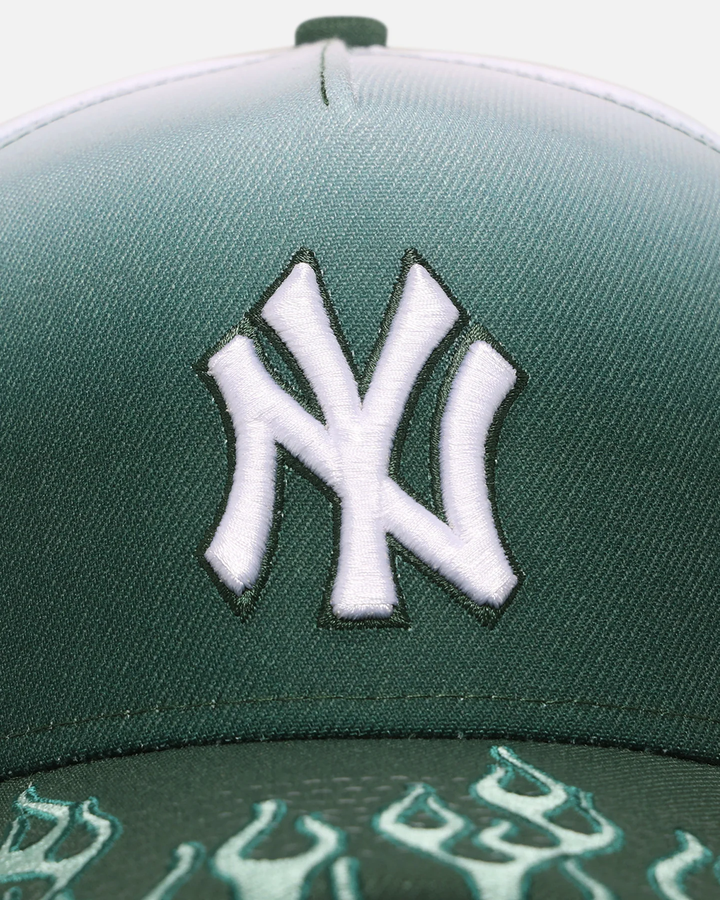 New Era New York Yankees 'Sundyed Flames' 9FORTY A-Frame Snapback Pine Green - Image 5