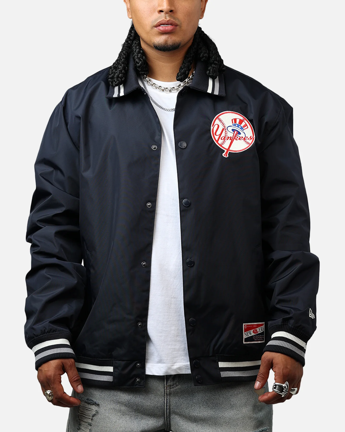 New Era New York Yankees Throwback Jacket Navy - Image 2
