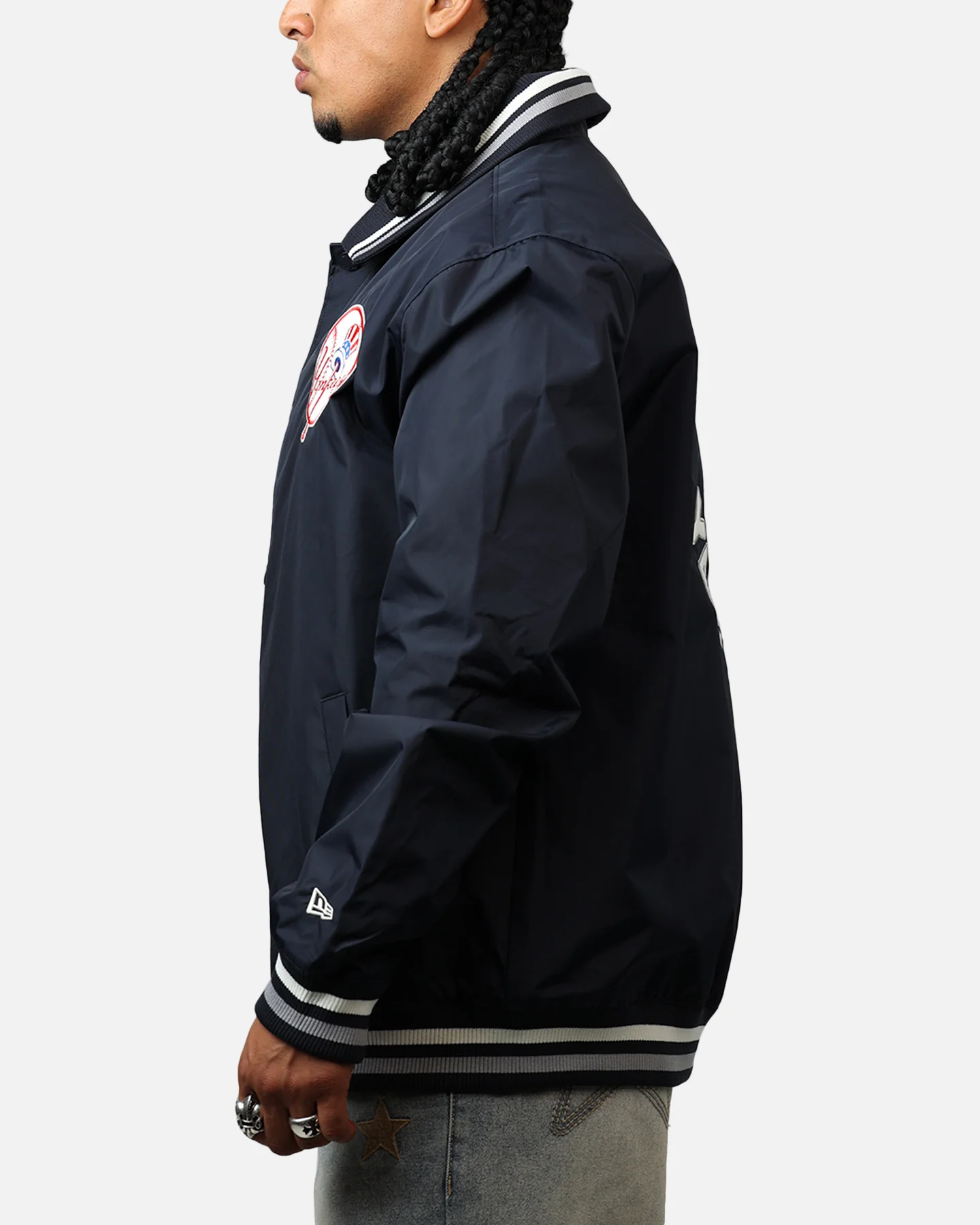 New Era New York Yankees Throwback Jacket Navy - Image 5