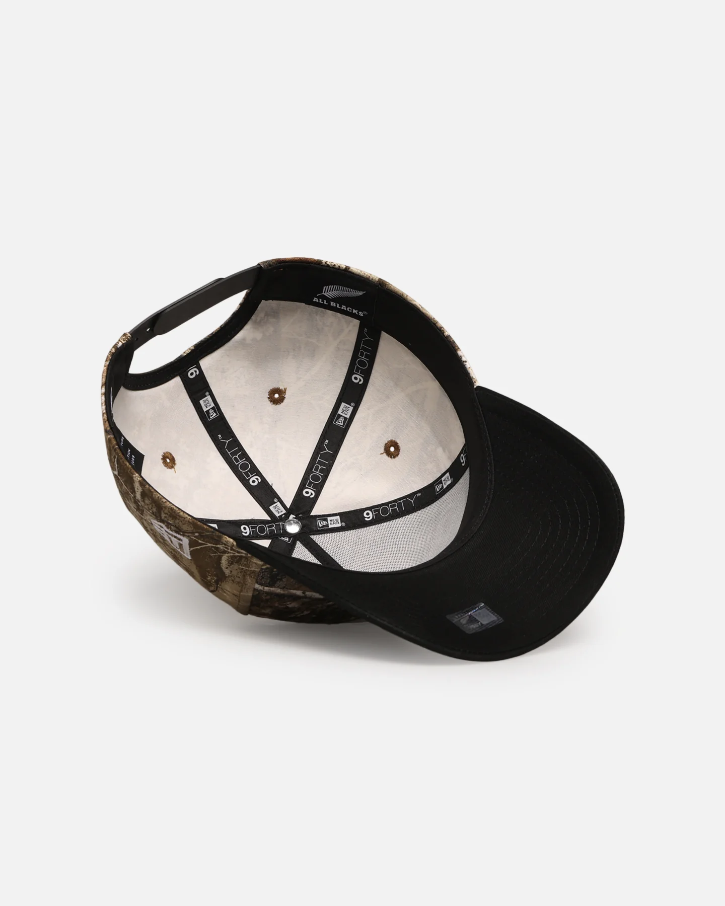 New Era New Zealand All Blacks 'All Blacks Collection' 9FORTY A-Frame Snapback Beige/Khaki - Image 6