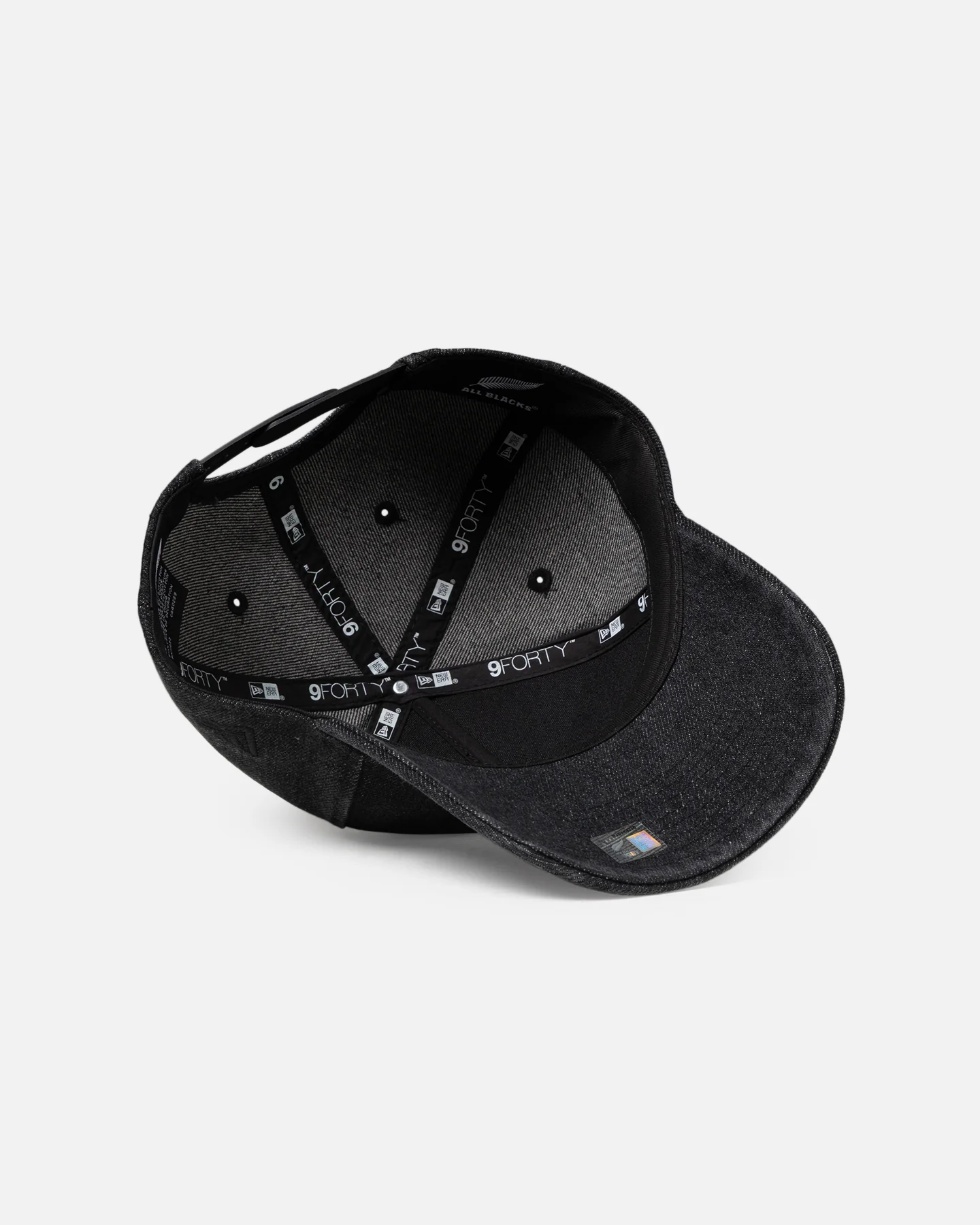 New Era New Zealand All Blacks 'Washed Denim' 9FORTY A-Frame Snapback Black - Image 6