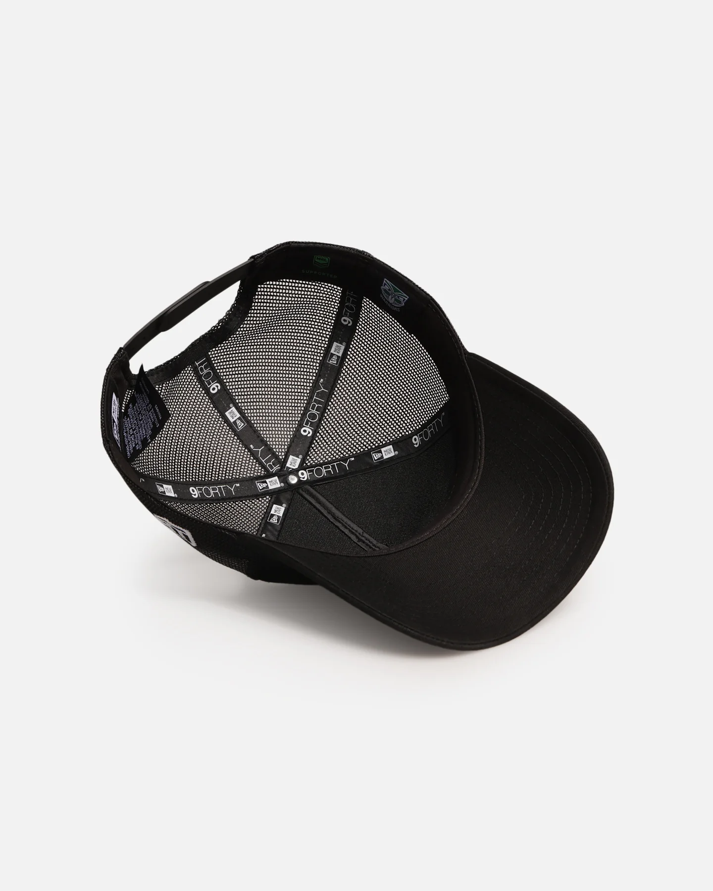 New Era New Zealand Warriors 'NRL Mesh Crown' 9FORTY A-Frame Trucker Snapback Black - Image 6