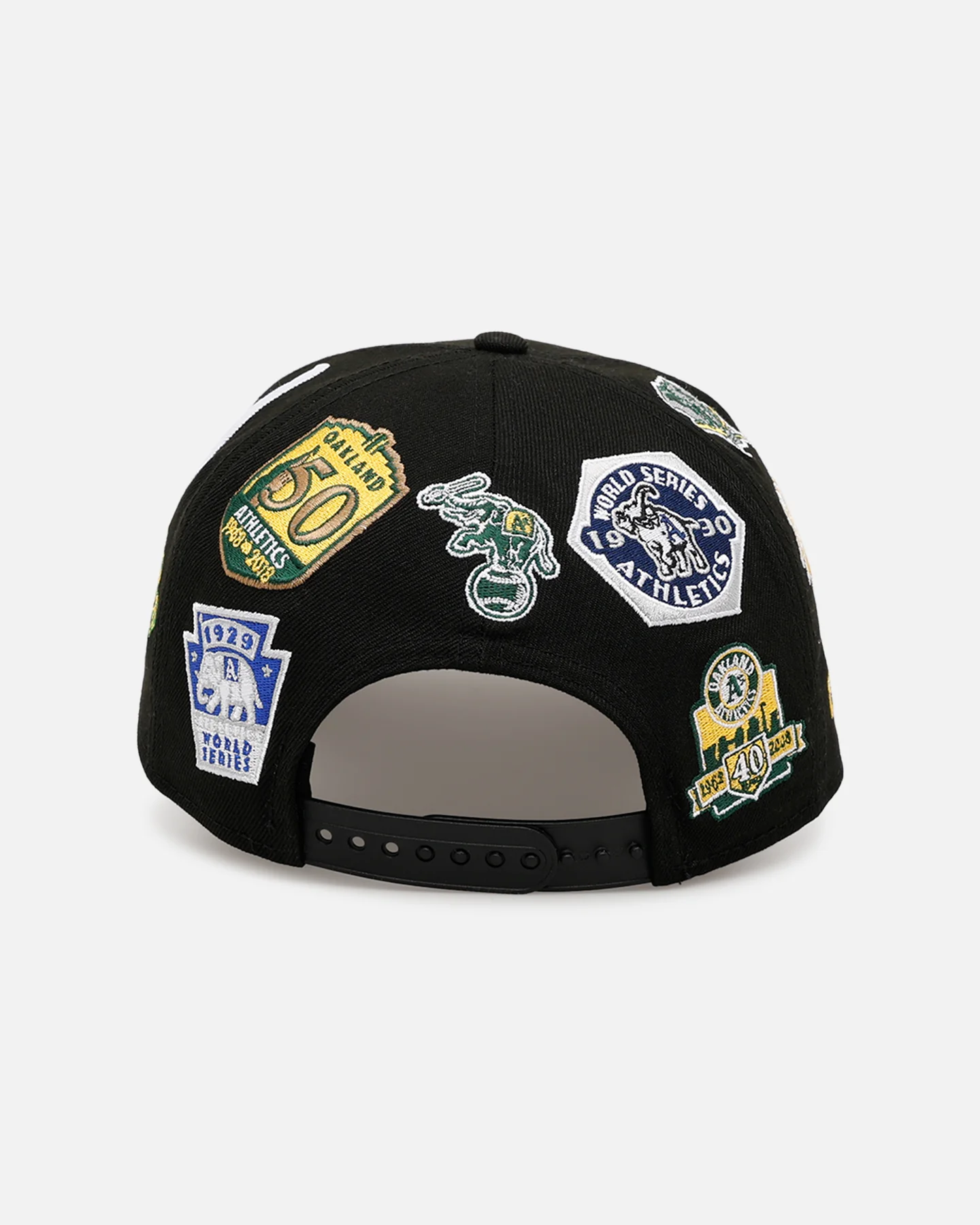 New Era Oakland Athletics 'All Over Embroidery' 9FORTY A-Frame Snapback Black - Image 2