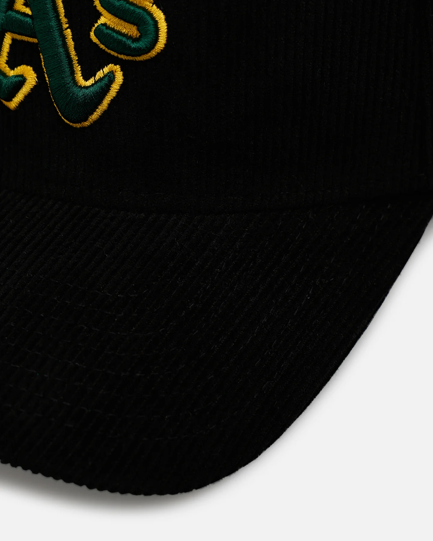 New Era Oakland Athletics 'Black Cord' 9FORTY A-Frame Corduroy Snapback Black - Image 2