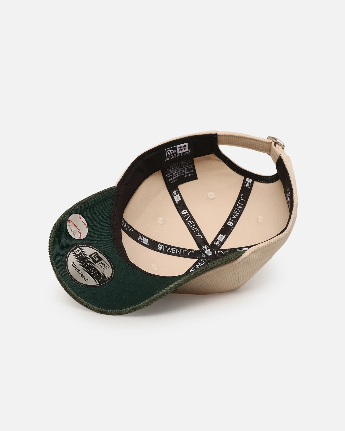 New Era Oakland Athletics 'Block Cord' 9TWENTY Corduroy Strapback Ivory - Image 6