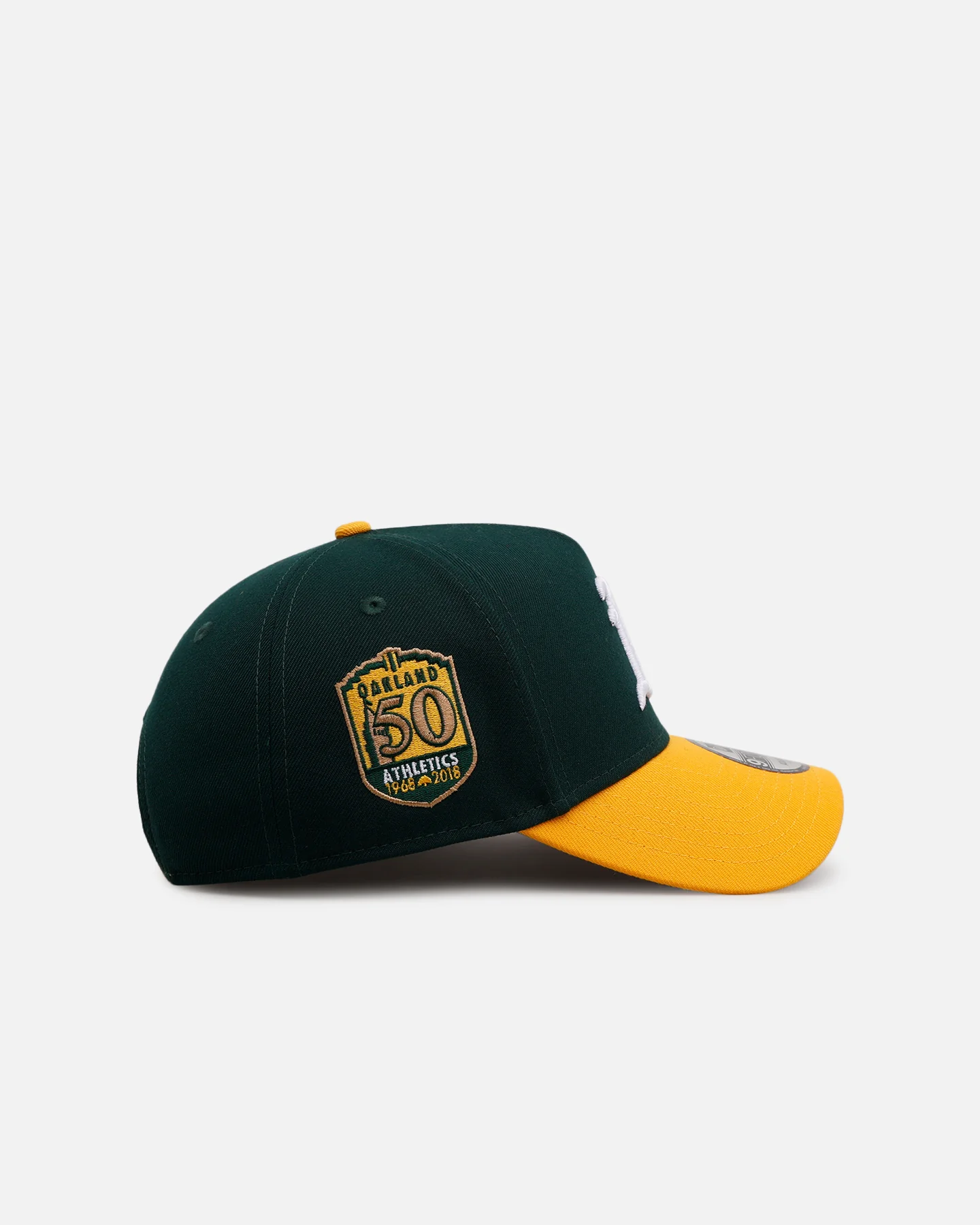 New Era Oakland Athletics 'Oakland Forever' 9FORTY A-Frame Snapback Green/Yellow - Image 3
