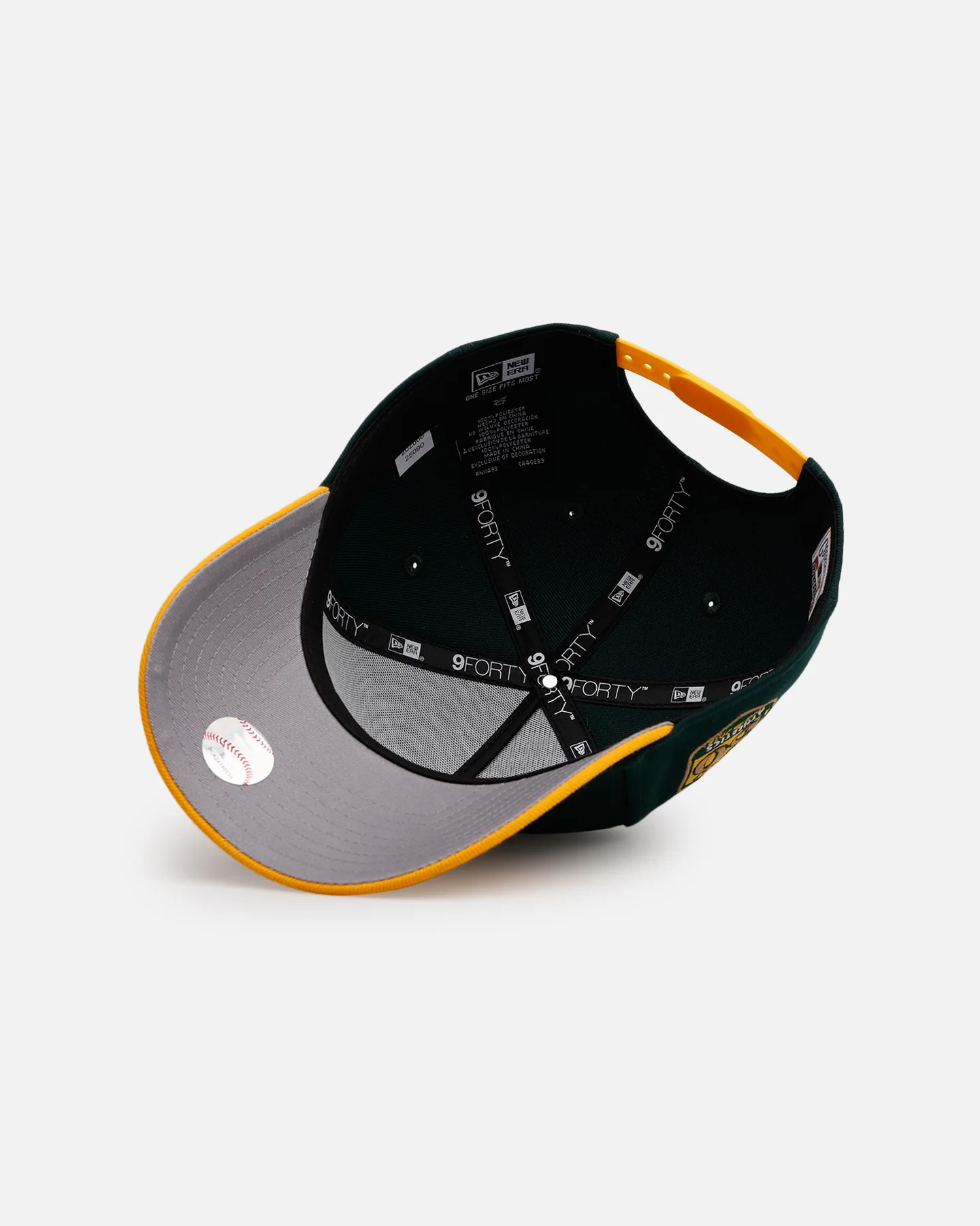 New Era Oakland Athletics 'Oakland Forever' 9FORTY A-Frame Snapback Green/Yellow - Image 6