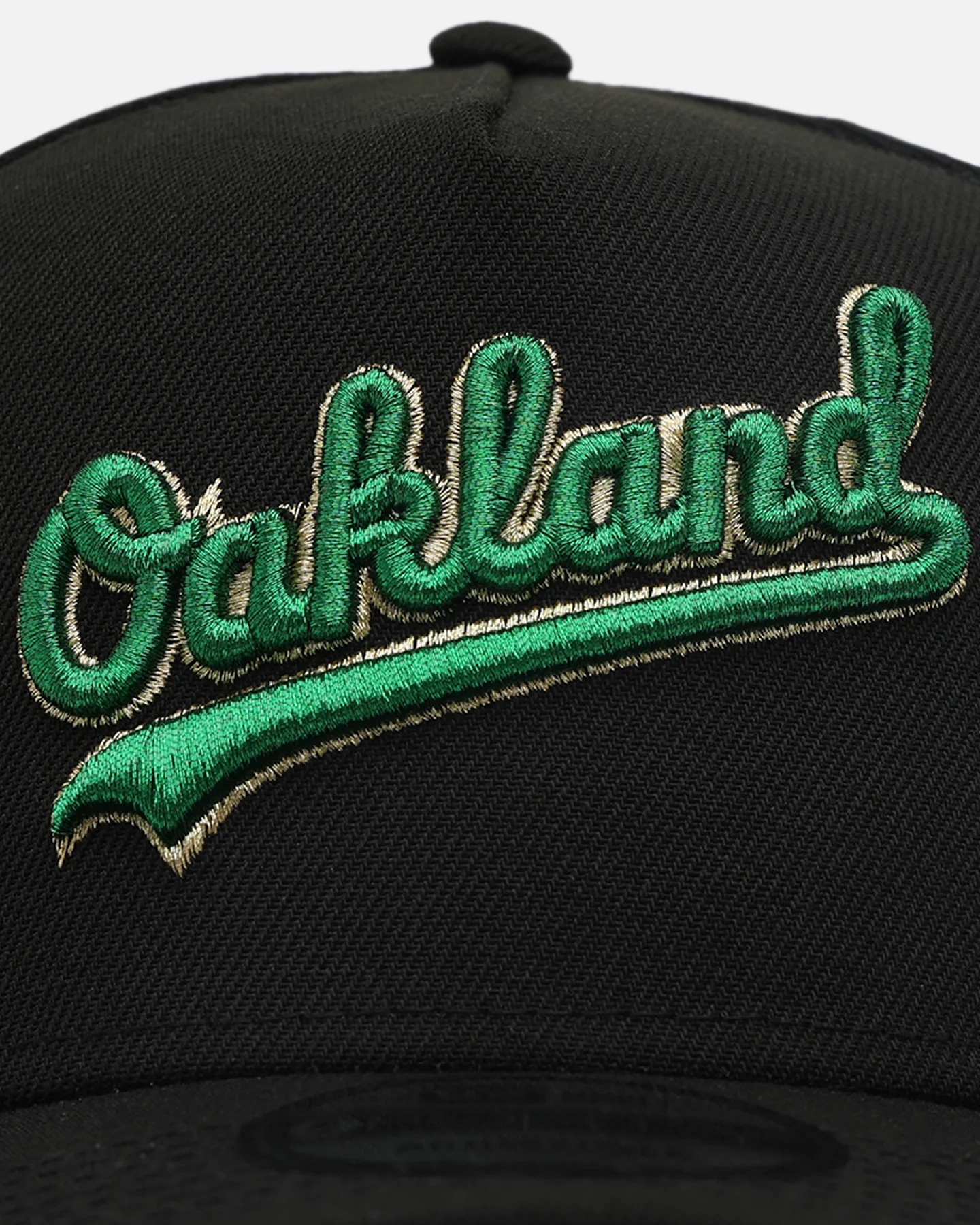 New Era Oakland Athletics 'Metallic Wordmark' 9FORTY A-Frame Snapback Black - Image 5