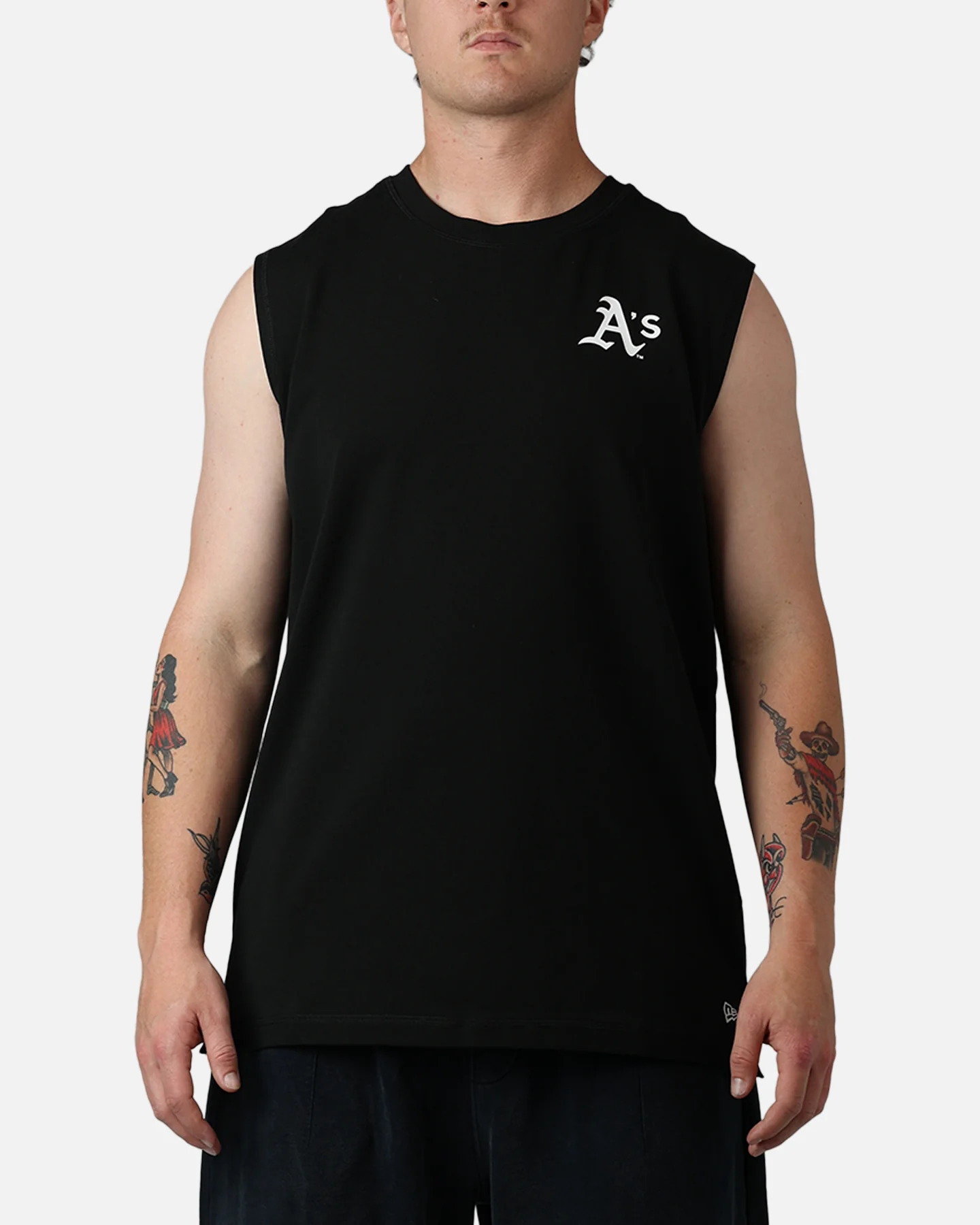 New Era Oakland Athletics Muscle T-Shirt Black - Image 2