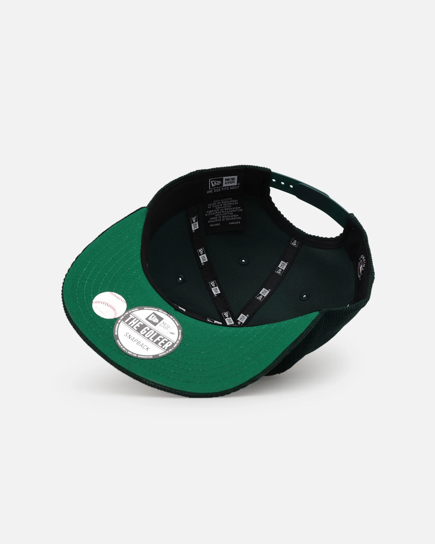 New Era Oakland Athletics 'Throwback Cord Golfers' Corduroy Golfer Snapback Green - Image 7