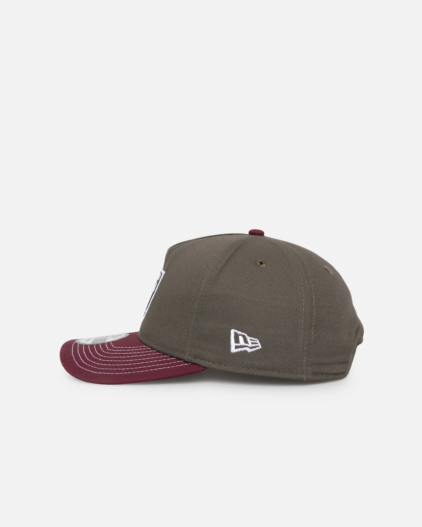 New Era Oakland Raiders 'Contrast Visor' Pre-Curved Golfer Snapback Moss/Maroon - Image 4