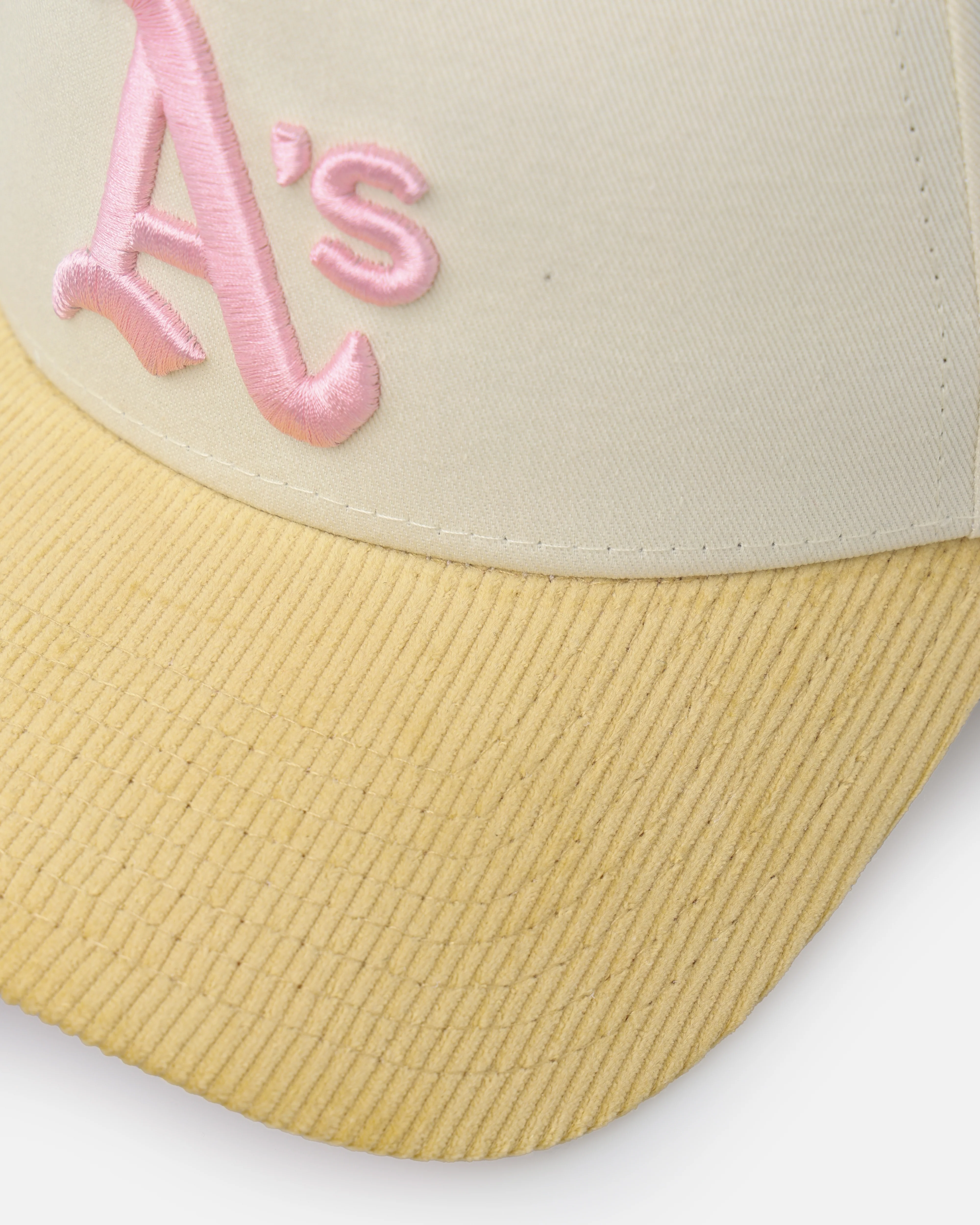 New Era Oakland Raiders 'Easter Corduroy' 9FORTY A-Frame Snapback White/Yellow - Image 2