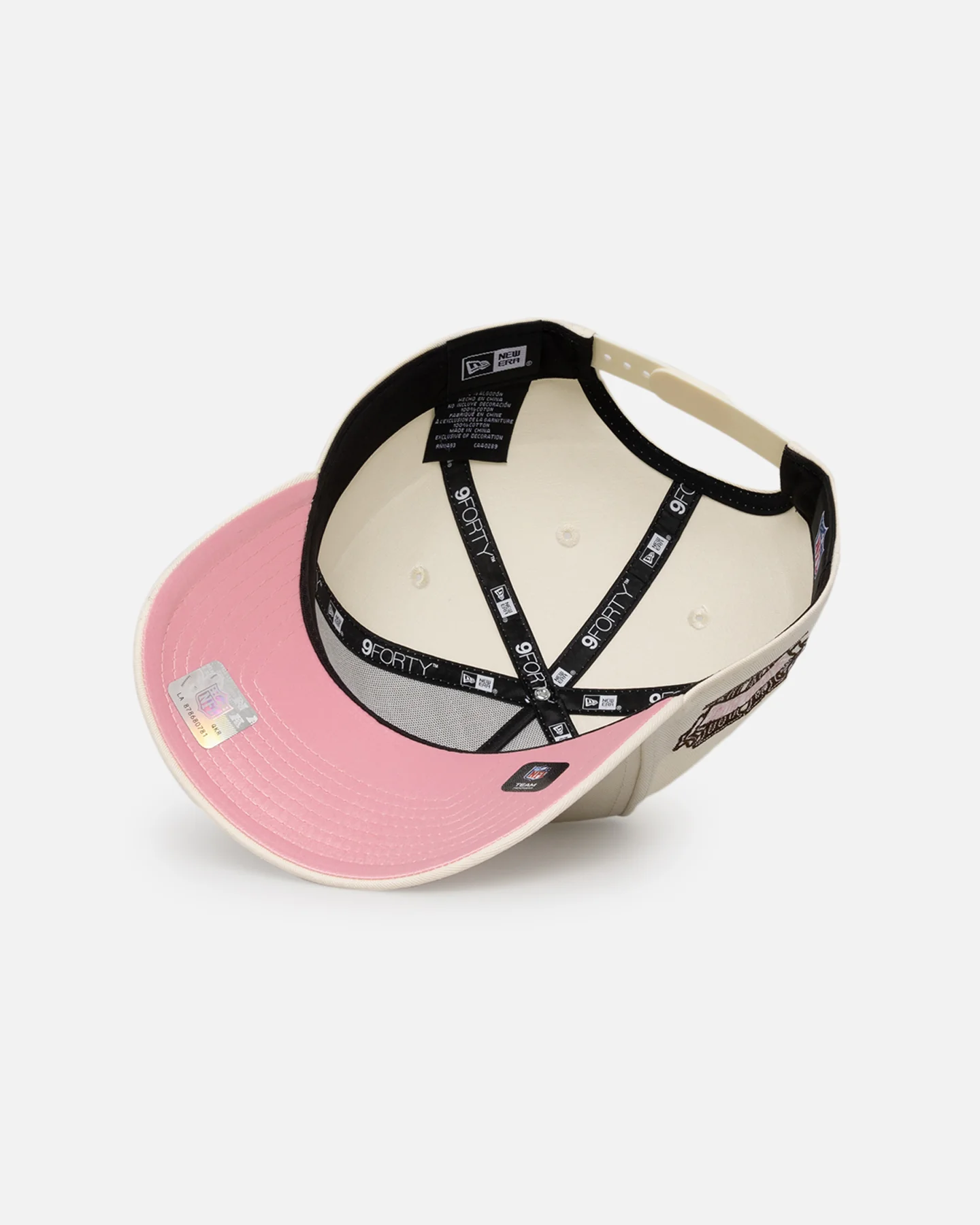 New Era Oakland Raiders 'Neapolitan Chrome' 9FORTY A-Frame Snapback Chrome/Pink Met - Image 6