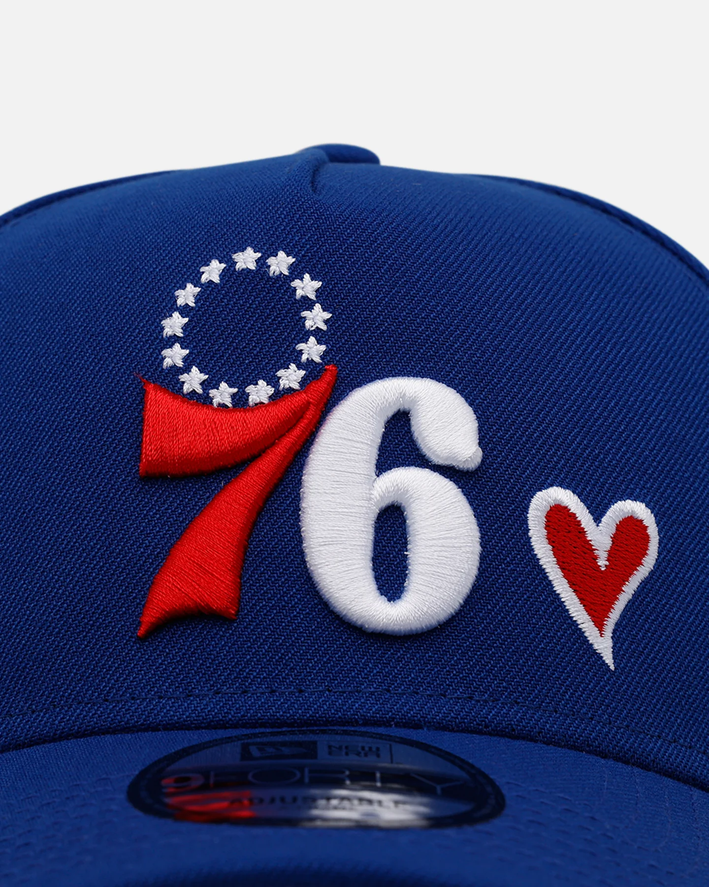 New Era Philadelphia 76ers 'Team Color Hearts' 9FORTY A-Frame Snapback Official Team Color - Image 5