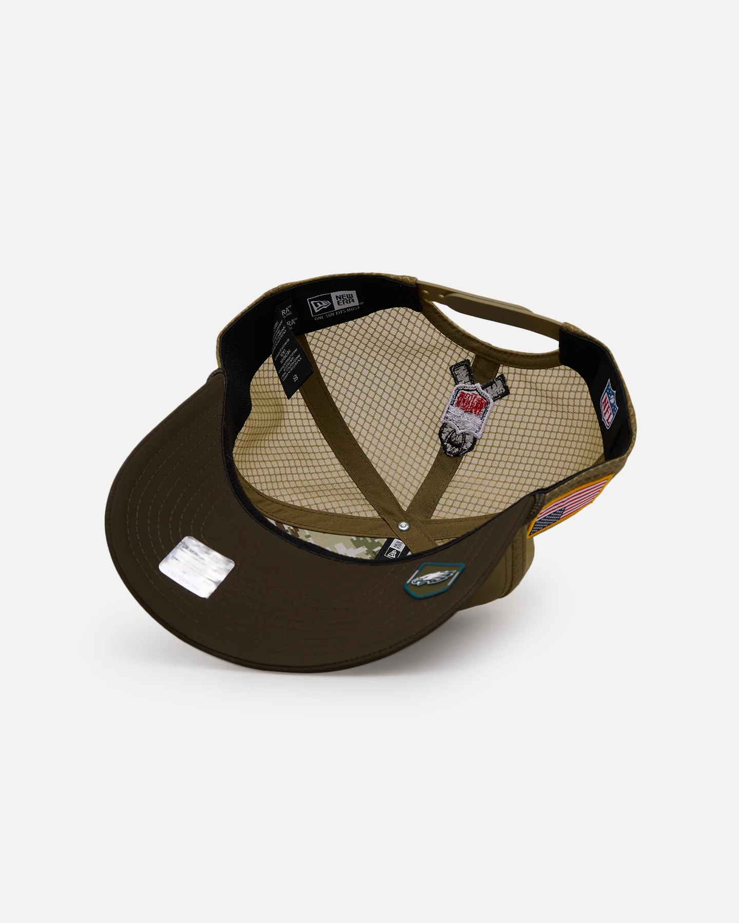 New Era Philadelphia Eagles 'Salute' 9SEVENTY Snapback Olive - Image 6