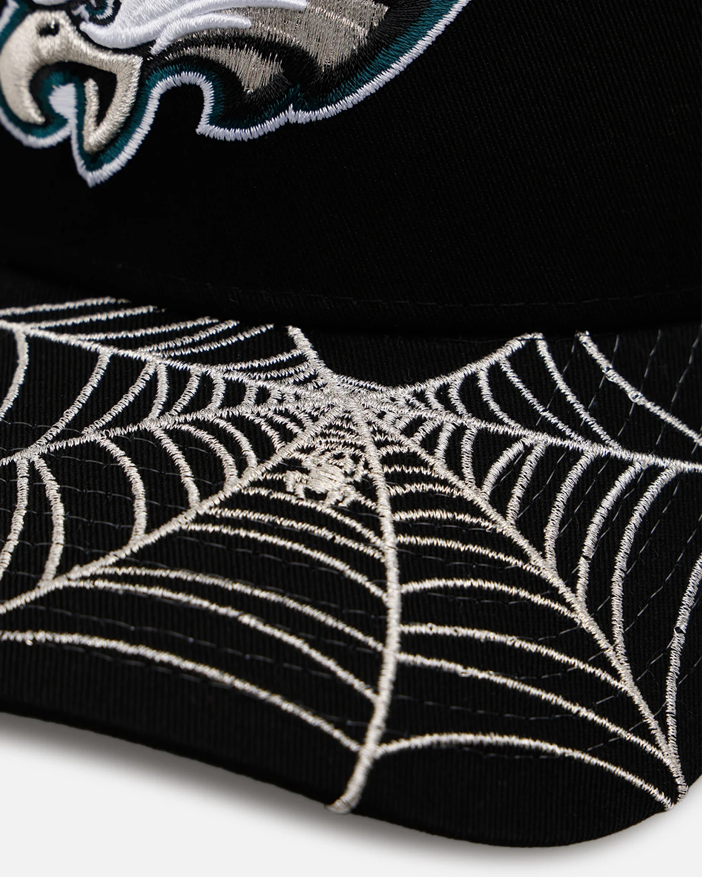 New Era Philadelphia Eagles 'Spider Web Visor' 9FORTY A-Frame Snapback Black - Image 2