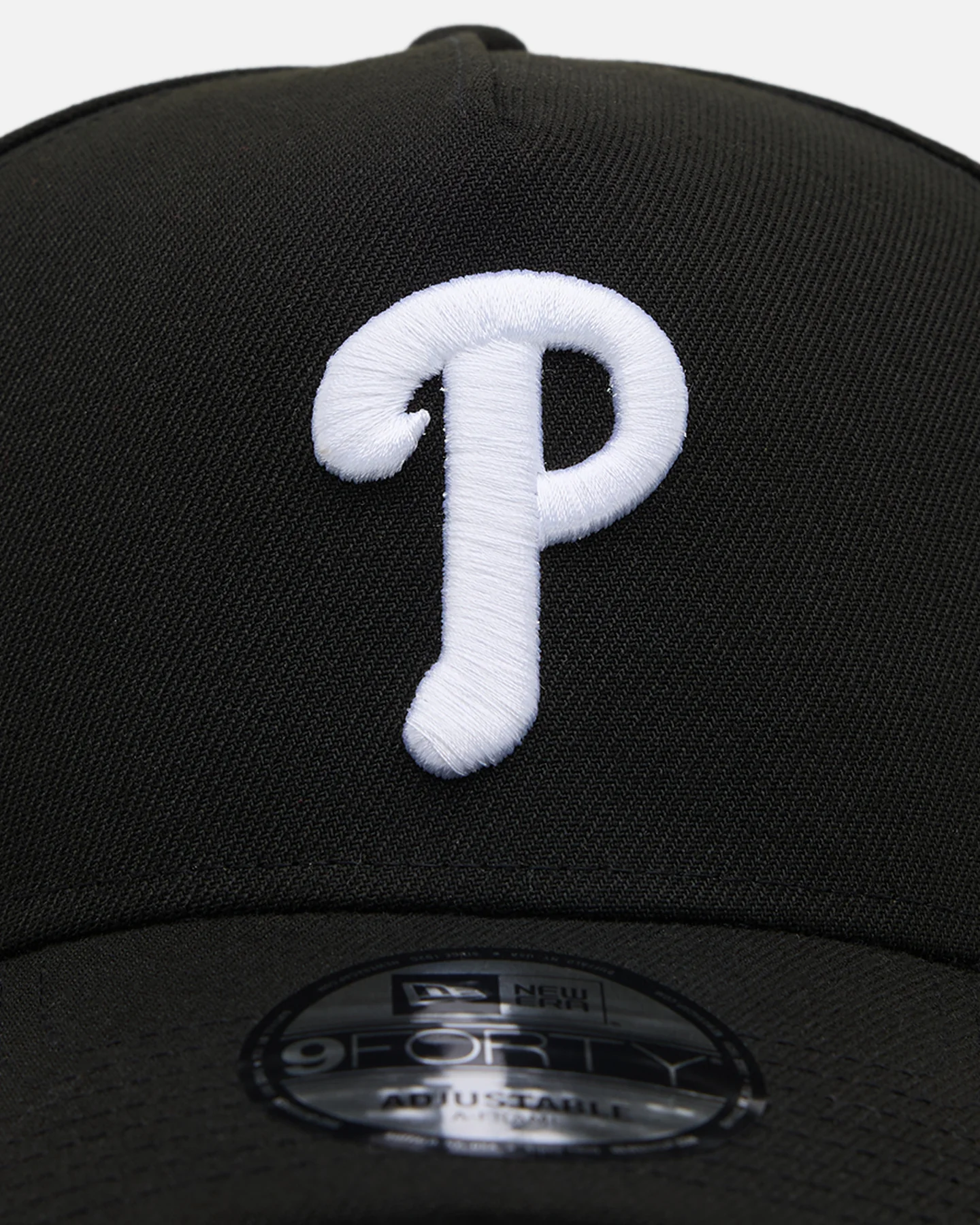 New Era Philadelphia Phillies 'Black' 9FORTY A-Frame Snapback Black/White - Image 5