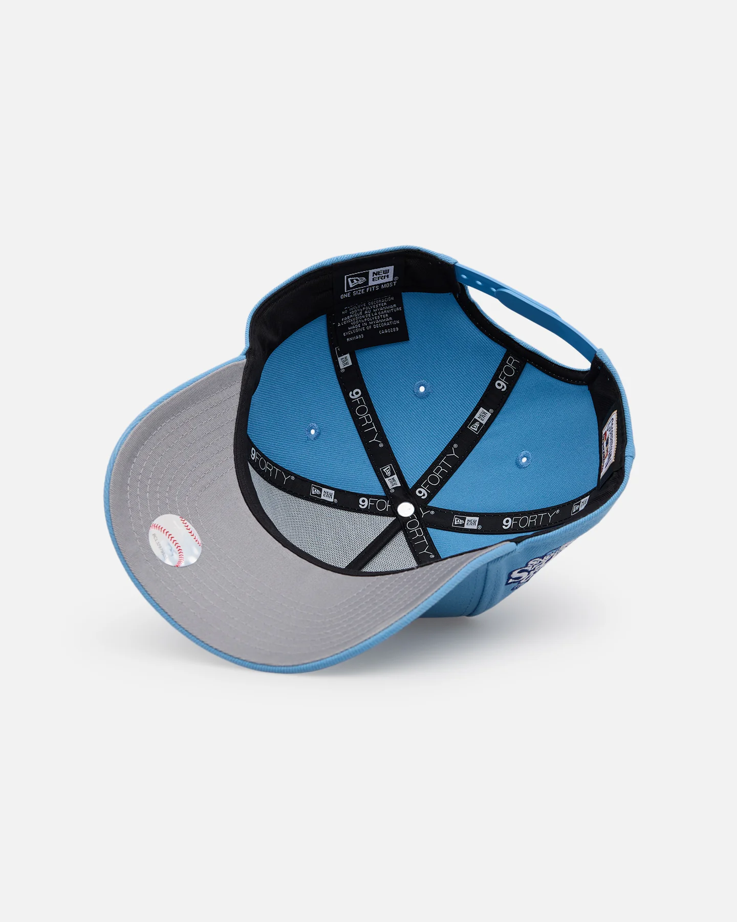 New Era Philadelphia Phillies 'Black Sky Blue' 9FORTY A-Frame Snapback Sky Blue - Image 6