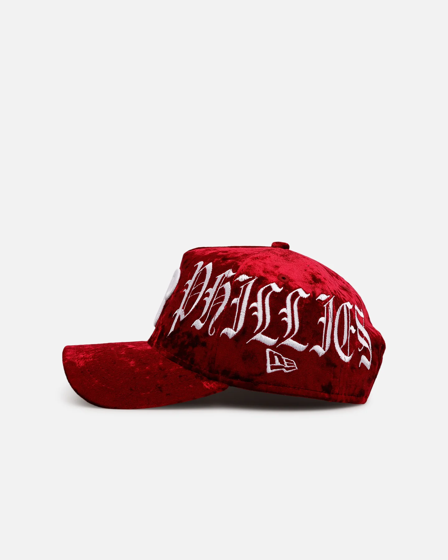 New Era Philadelphia Phillies 'Velvet Gothic Script' 9FORTY A-Frame Snapback Maroon - Image 5