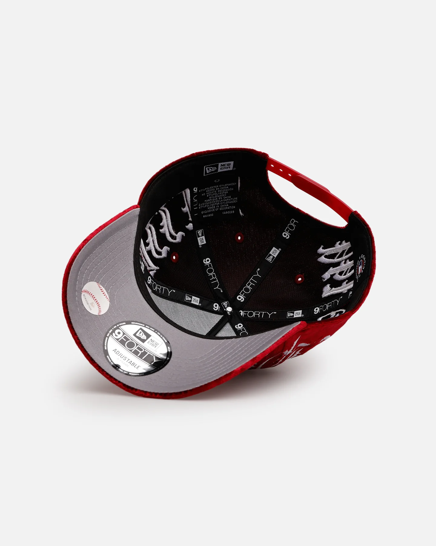New Era Philadelphia Phillies 'Velvet Gothic Script' 9FORTY A-Frame Snapback Maroon - Image 7
