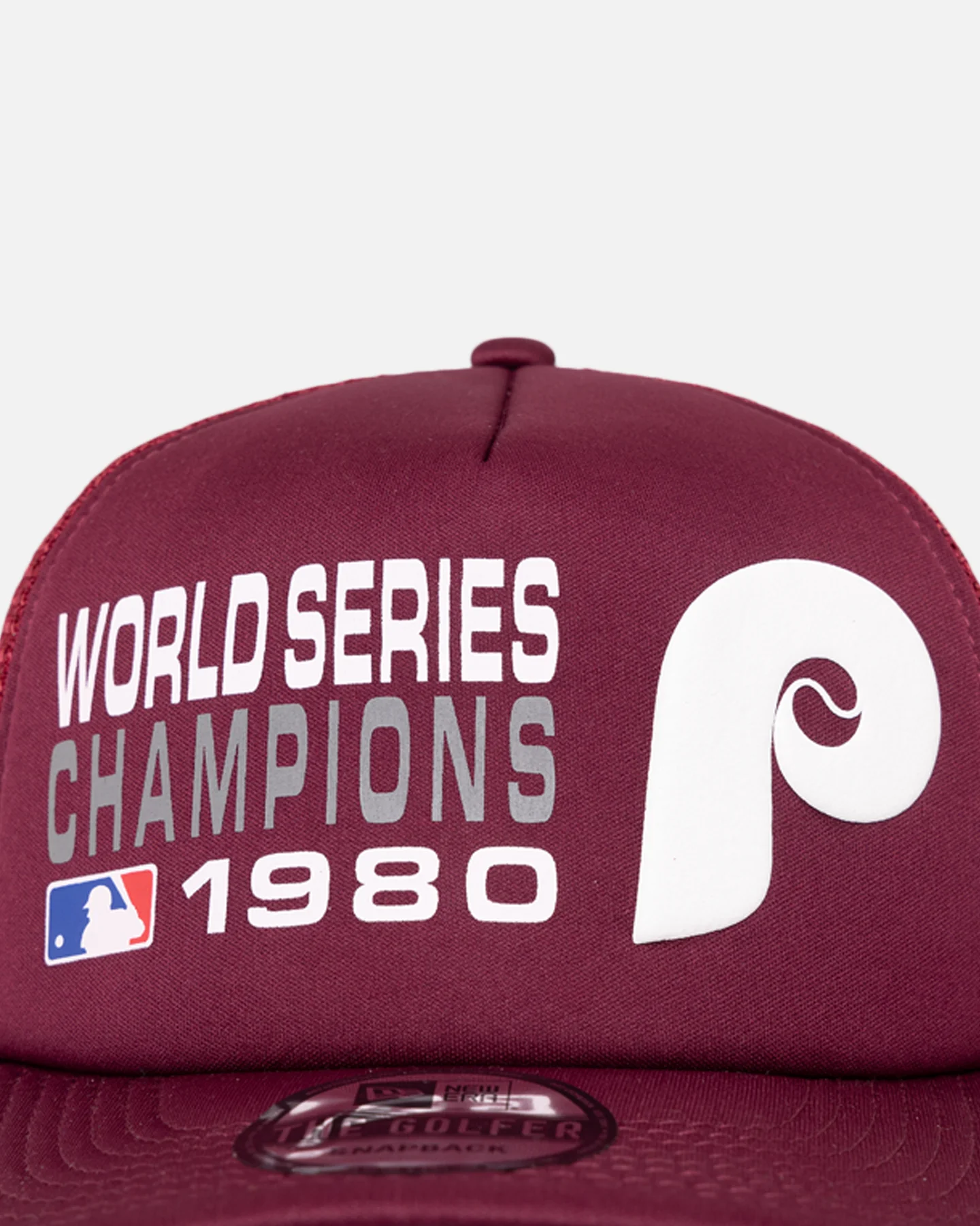 New Era Philadelphia Pillies 'Puff Print' Pre-Curved Golfer Trucker Snapback Russet - Image 5