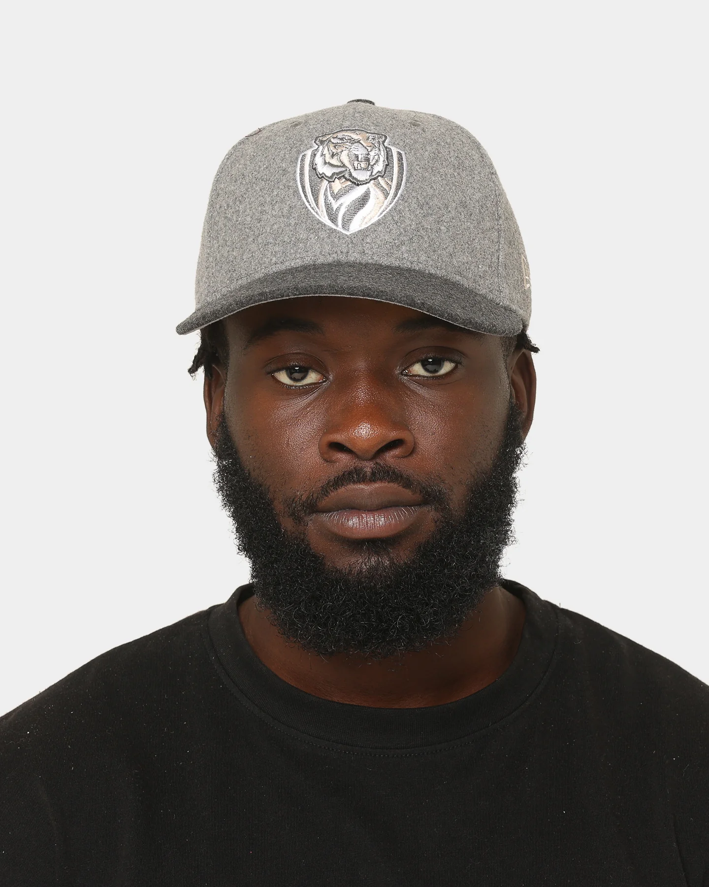 New Era Richmond Tigers 'Melton Wool Cap' AFL '22 59FIFTY Low Profile Fitted Dark Grey - Image 8