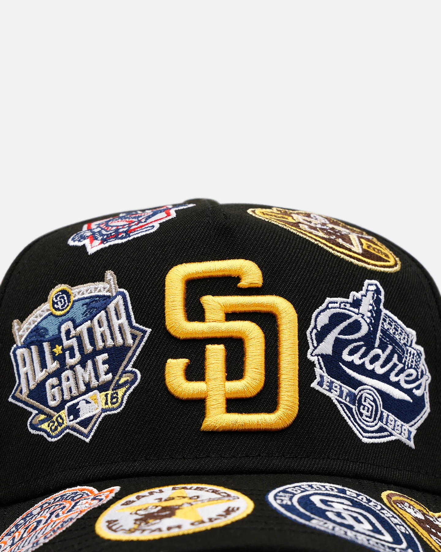 New Era San Diego Padres 'All Over Embroidery' 9FORTY A-Frame Snapback Black - Image 5