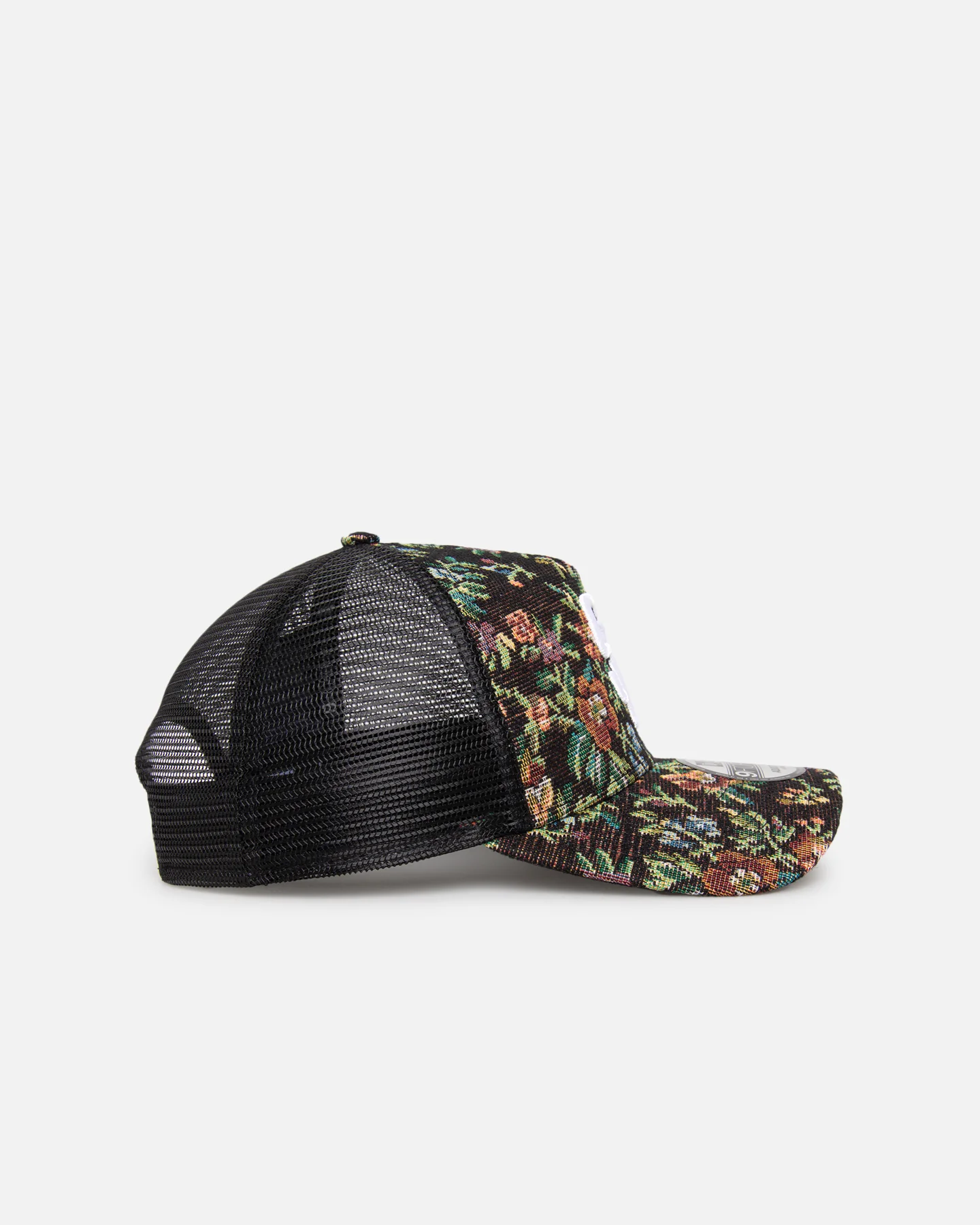 New Era San Diego Padres 'Black Floral Tapestry' 9FORTY A-Frame Trucker Snapback Tapestry - Image 4