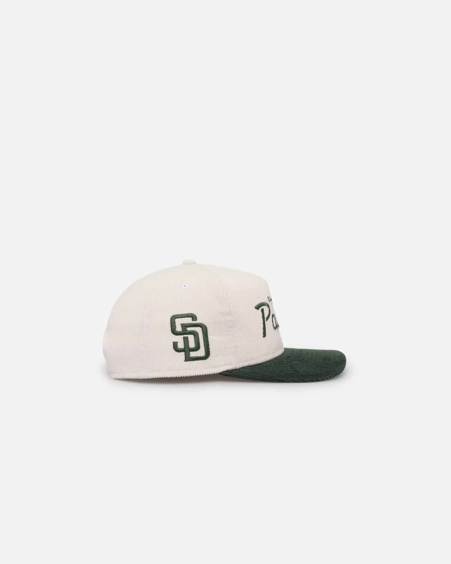 New Era San Diego Padres 'Currency Corduroy' Golfer Pre-Curved Snapback Chrome White - Image 4