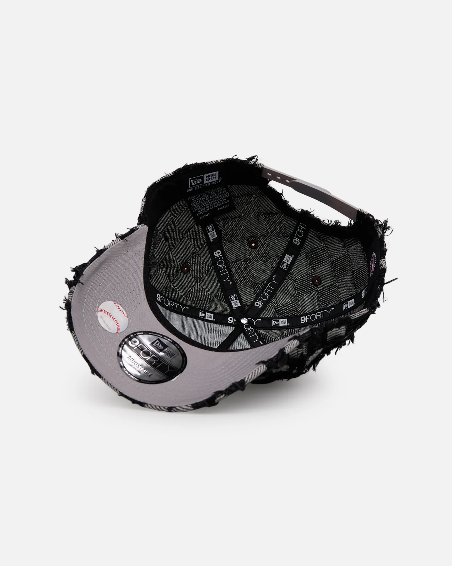New Era San Diego Padres 'Frayed Checkerboard' 9FORTY A-Frame Snapback Black/Grey - Image 6